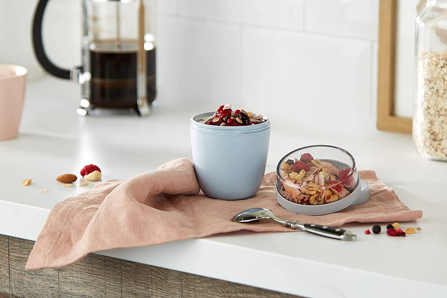Mepal Lunch Pot Ellipse Mini - Δοχείο Φαγητού - BPA Free - 300ml - 120ml - Nordic Blue