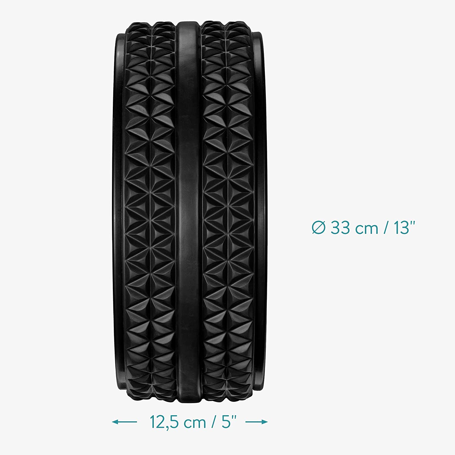 Navaris Σετ Yoga με Τροχό Pilates και Μπάλα Μασάζ Duo - Black - 55869.01.01