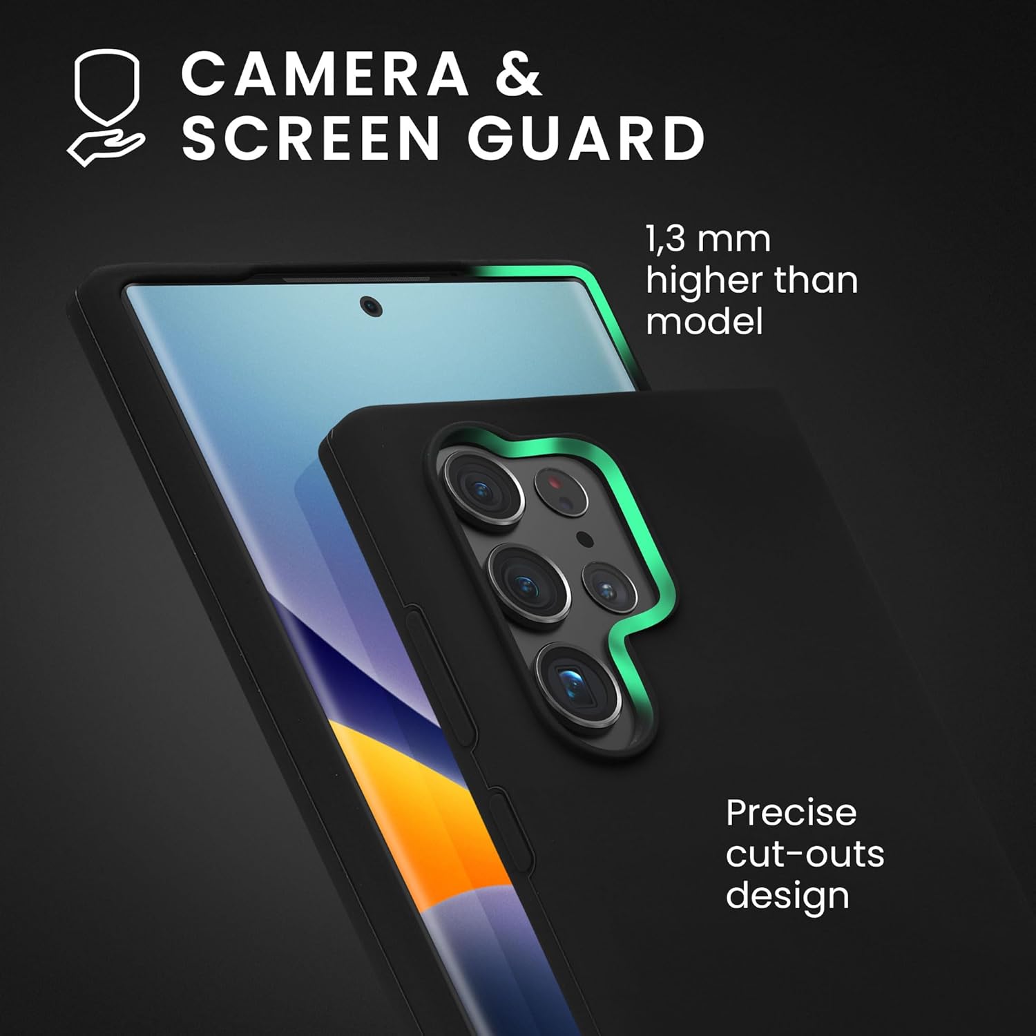 KW Samsung Galaxy S24 Ultra Θήκη Σιλικόνης Rubberized TPU - Black