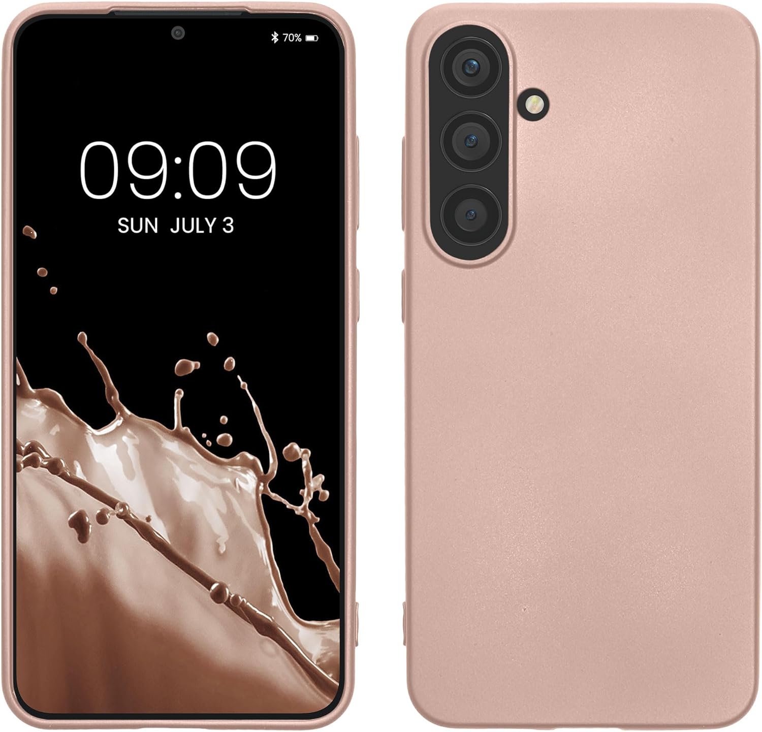 KW Samsung Galaxy S24+ Θήκη Σιλικόνης TPU - Metallic Rose Gold