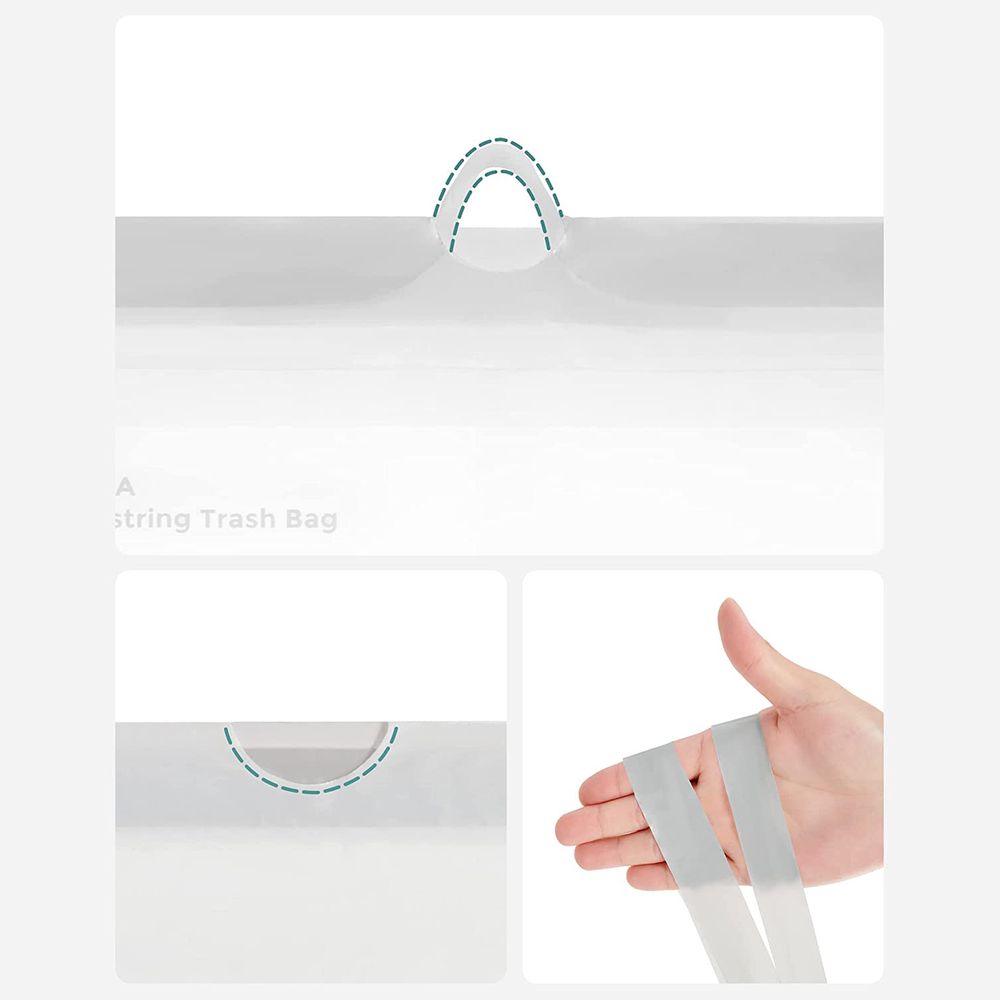 Songmics Σακούλες Απορριμμάτων - 8L - 90 Τεμάχια - White - KRB008A02