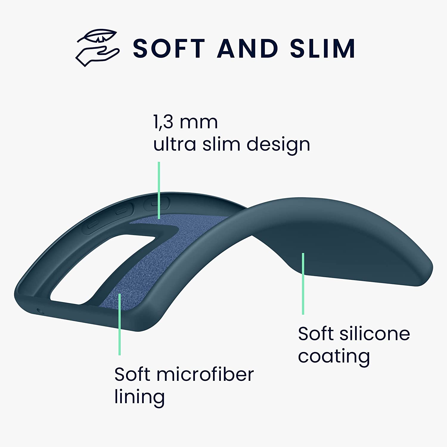 KW Samsung Galaxy A53 5G Θήκη Σιλικόνης Rubberized TPU - Slate Grey - 58051.202