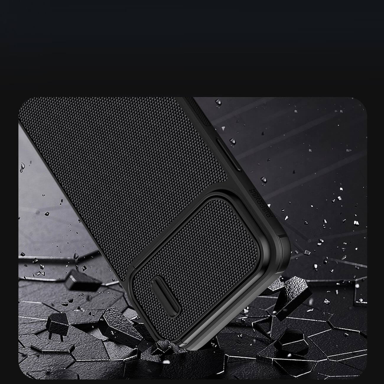 Nillkin iPhone 14 Pro Textured S Case Σκληρή Θήκη με Πλαίσιο Σιλικόνης και Κάλυμμα για την Κάμερα - Black