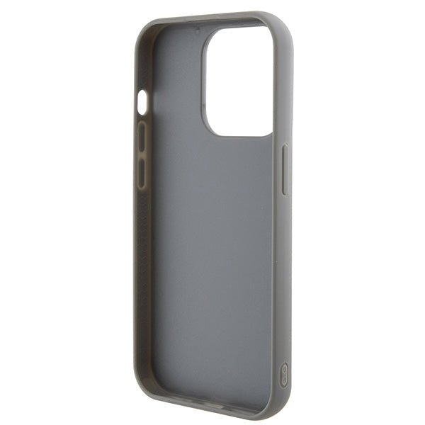 Guess iPhone 15 Pro - Sequin Script Metal Σκληρή Θήκη με Επένδυση από Παγέτες - Silver - GUHCP15LPSFDGSS