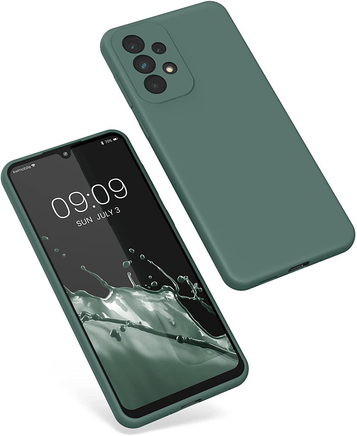 KW Samsung Galaxy A33 5G Θήκη Σιλικόνης Rubberized TPU - Blue Green - 57833.171