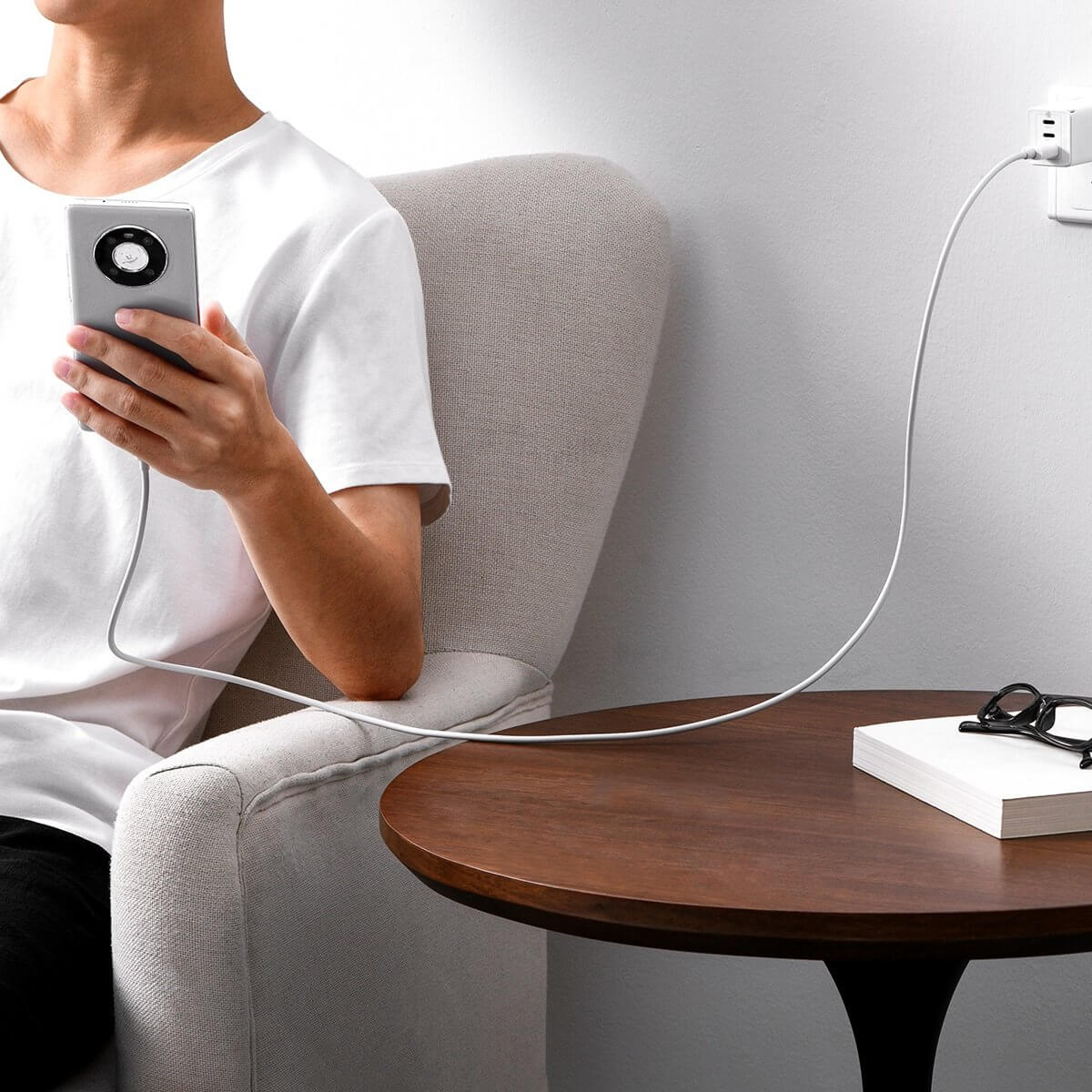 Baseus Superior Series SUPERVOOC Καλώδιο Δεδομένων και Φόρτισης 65W 1m - USB to Type-C - White - CAYS000902