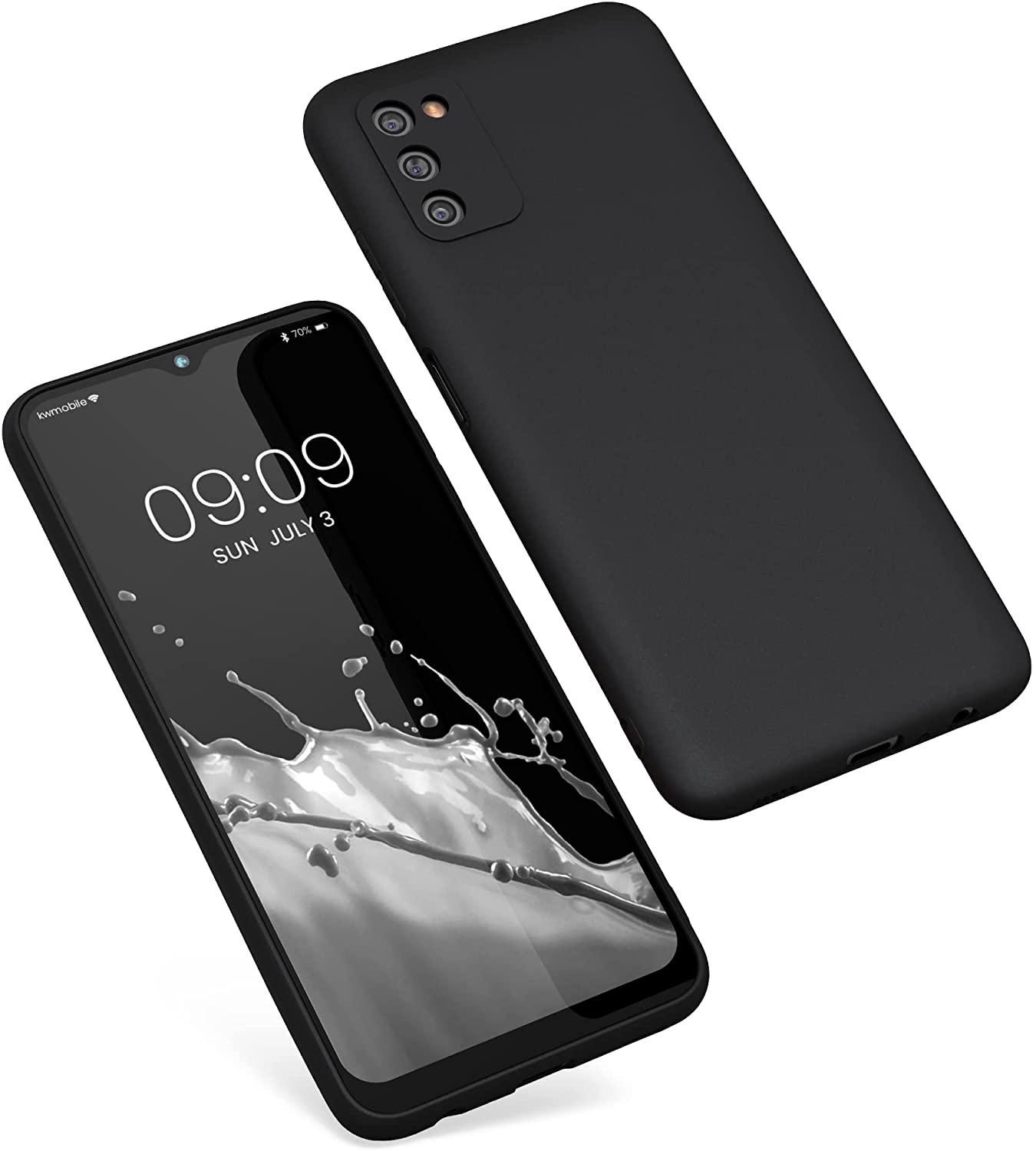 KW Samsung Galaxy A03s Θήκη Σιλικόνης TPU - Matte Black - 56517.47