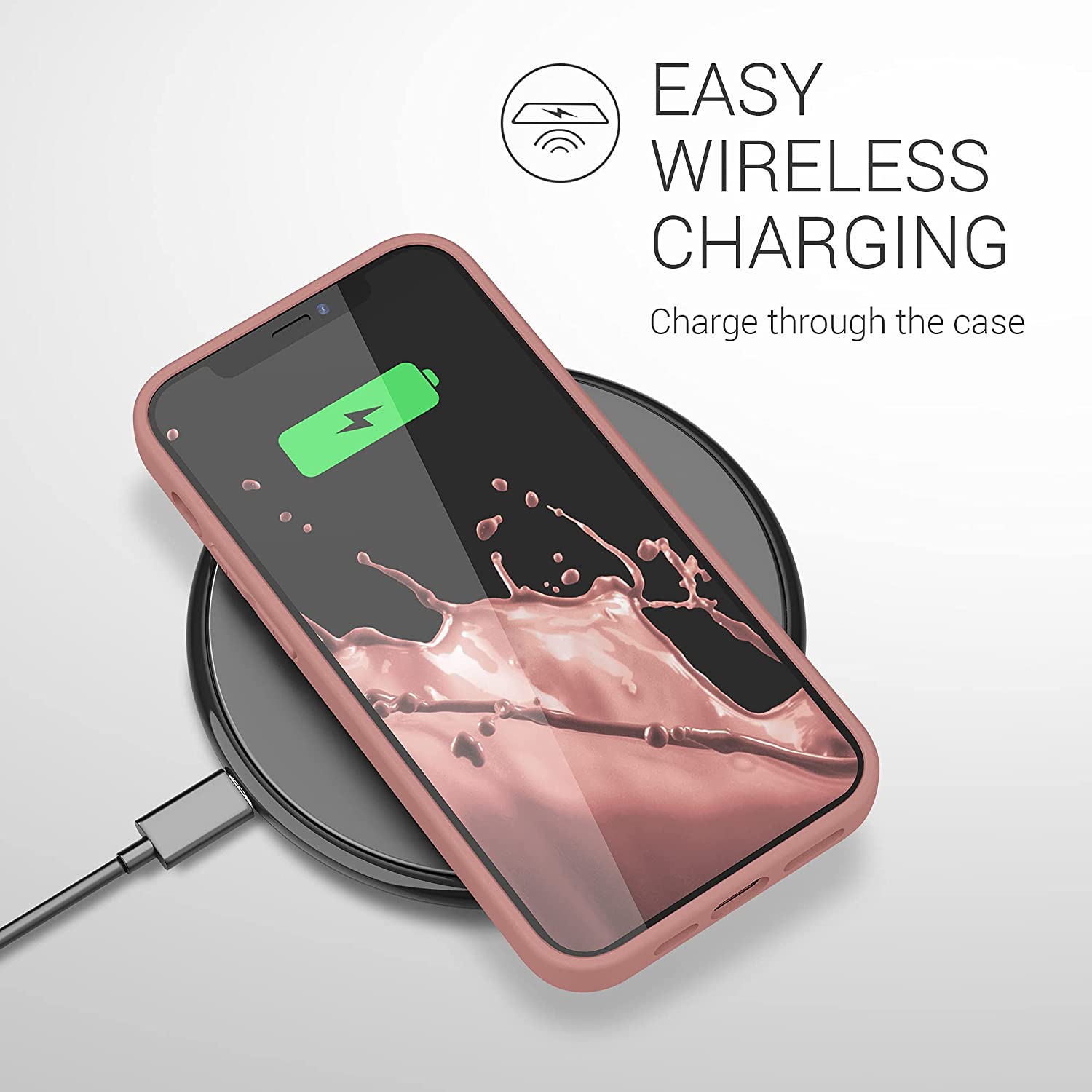 KW iPhone 12 / iPhone 12 Pro Θήκη Σιλικόνης TPU - Rose Tan - 53938.193