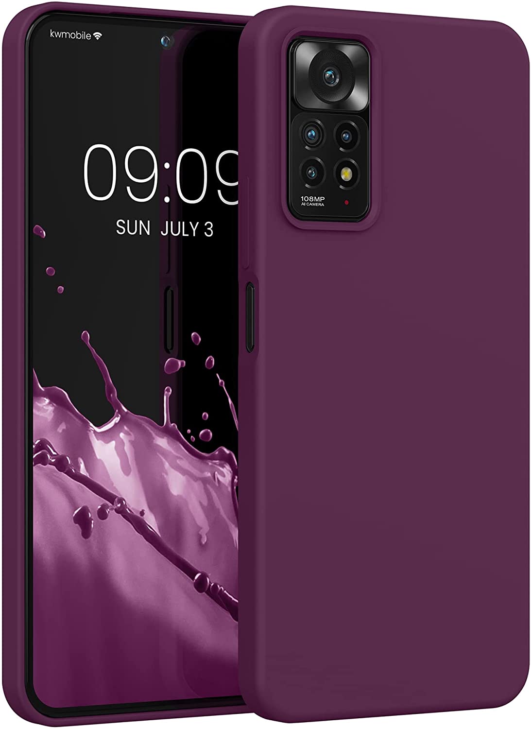 KW Xiaomi Redmi Note 11 Pro / Note 11 Pro 5G Θήκη Σιλικόνης Rubberized TPU - Bordeaux Purple - 57373.187