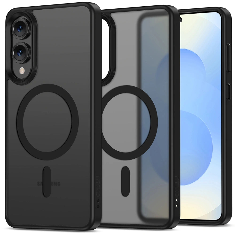 Tech-Protect Samsung Galaxy S25 Edge - MagMat Σκληρή Θήκη με Πλαίσιο Σιλικόνης και MagSafe - Matte Black