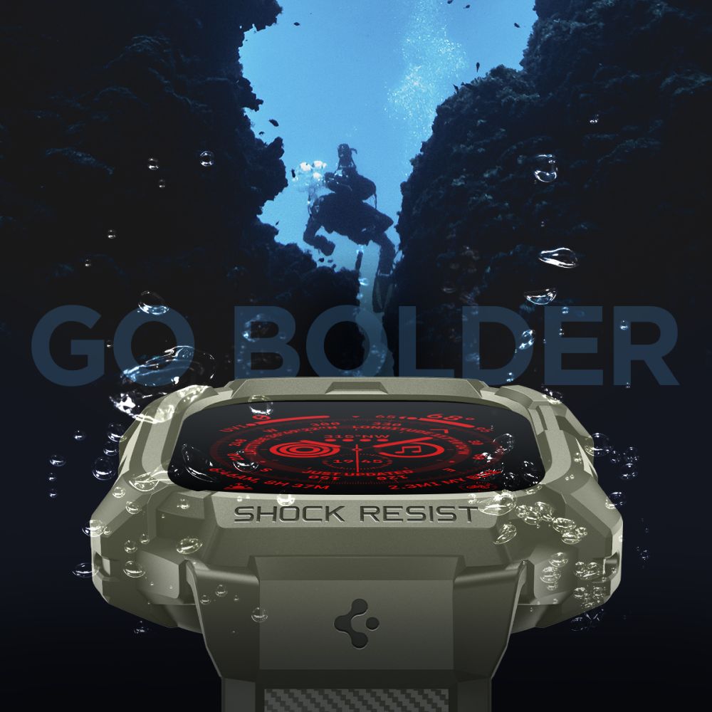 Spigen Λουράκι Apple Watch Ultra (1/2/3) - 49mm Rugged Armor Pro - Vintage Khaki