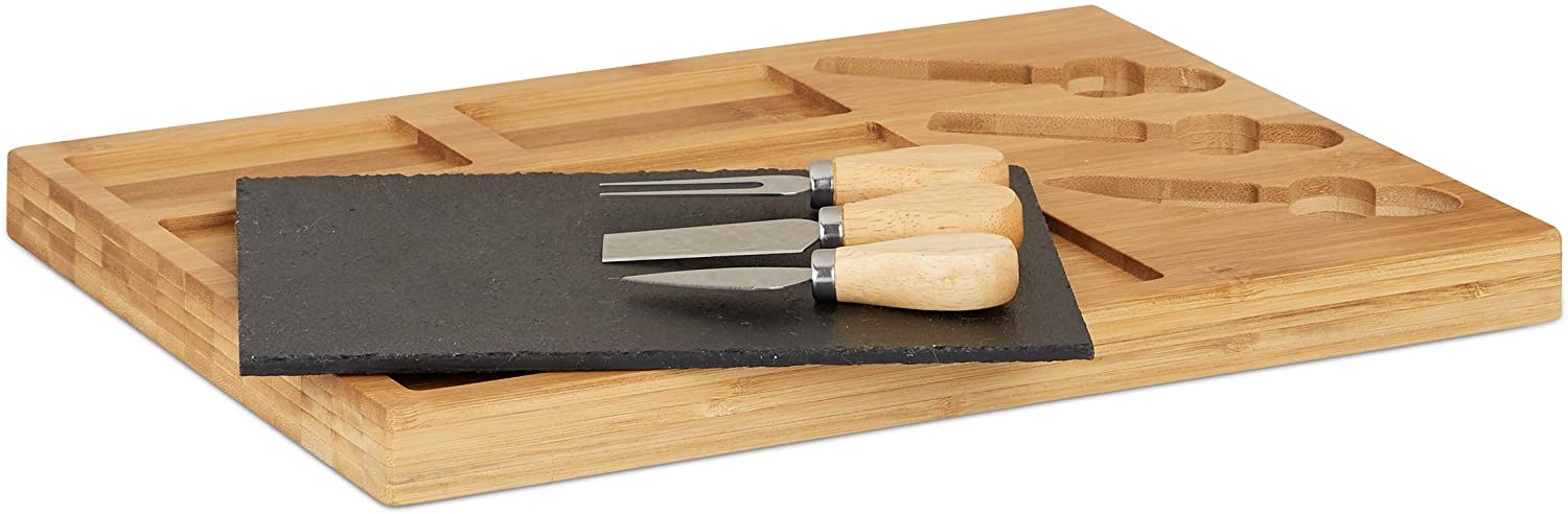 Relaxdays Σανίδα Κοπής Τυριού - Natural - 4052025222345