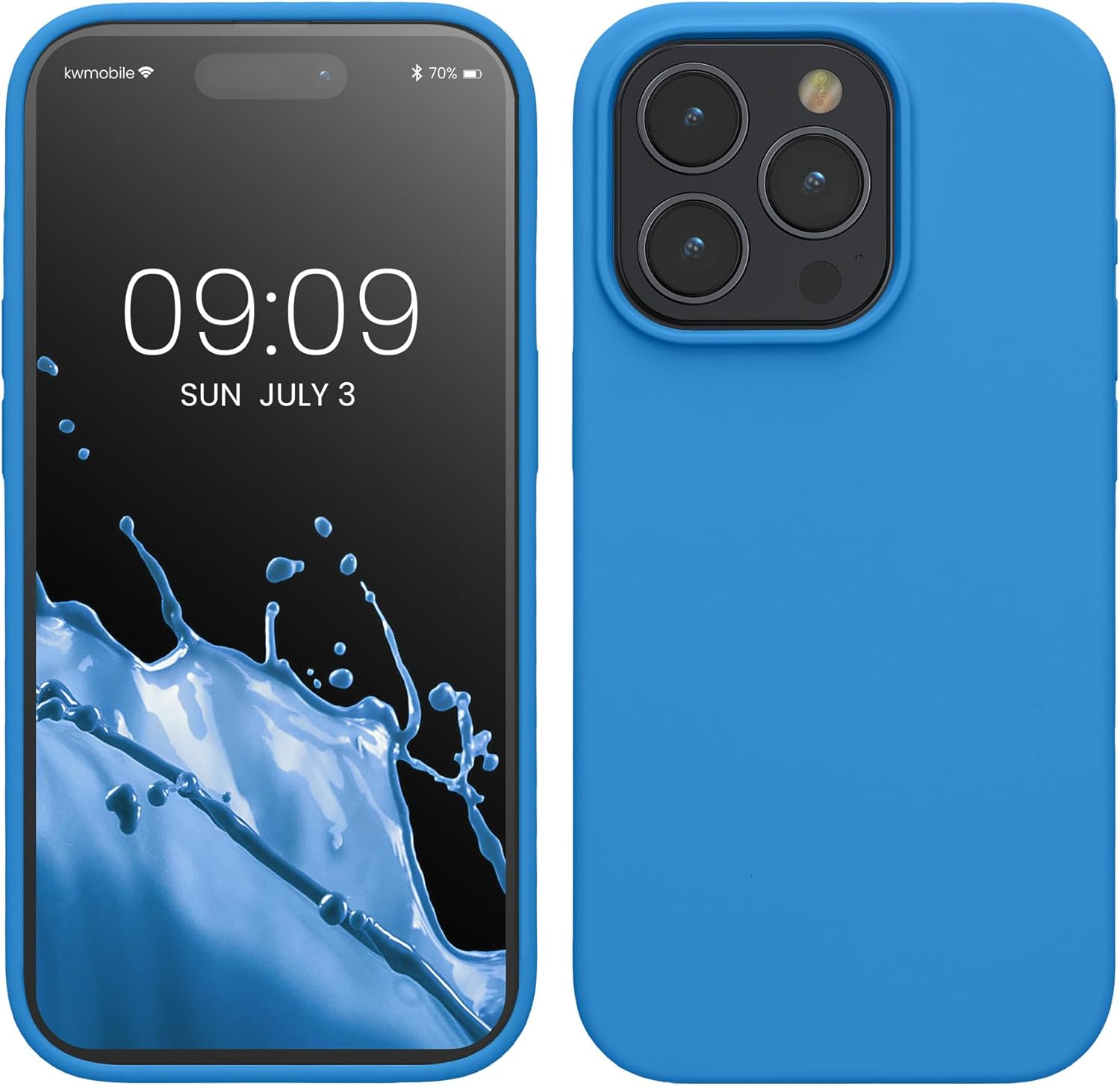 KW iPhone 15 Pro Θήκη Σιλικόνης Rubberized TPU - Sea Breeze