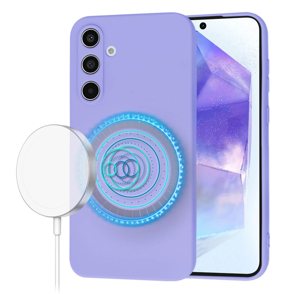 Techsuit Samsung Galaxy A55 5G SoftFlex MagSafe Θήκη Σιλικόνης - Light Purple