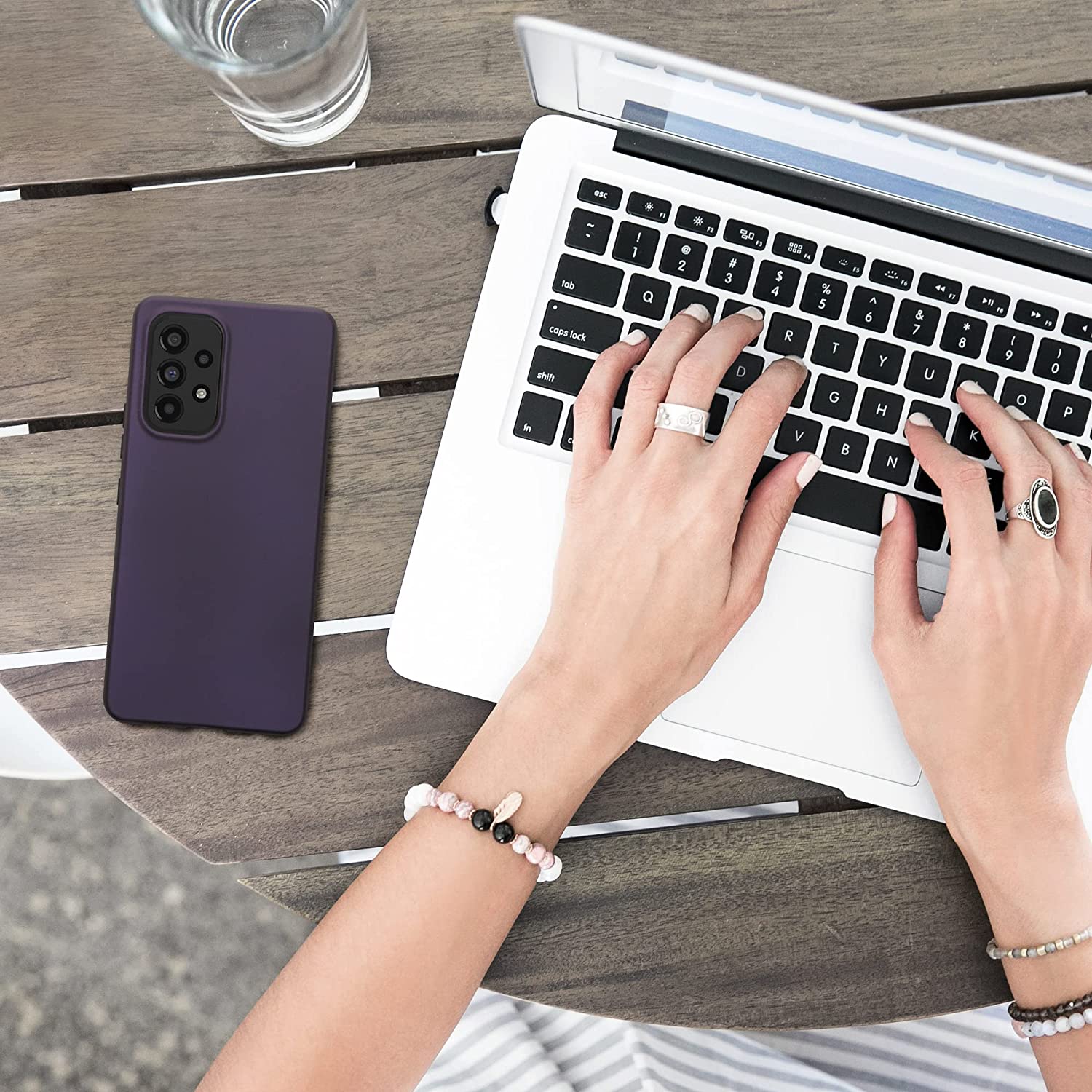 KW Samsung Galaxy A53 5G Θήκη Σιλικόνης TPU - Metallic Berry - 57958.115