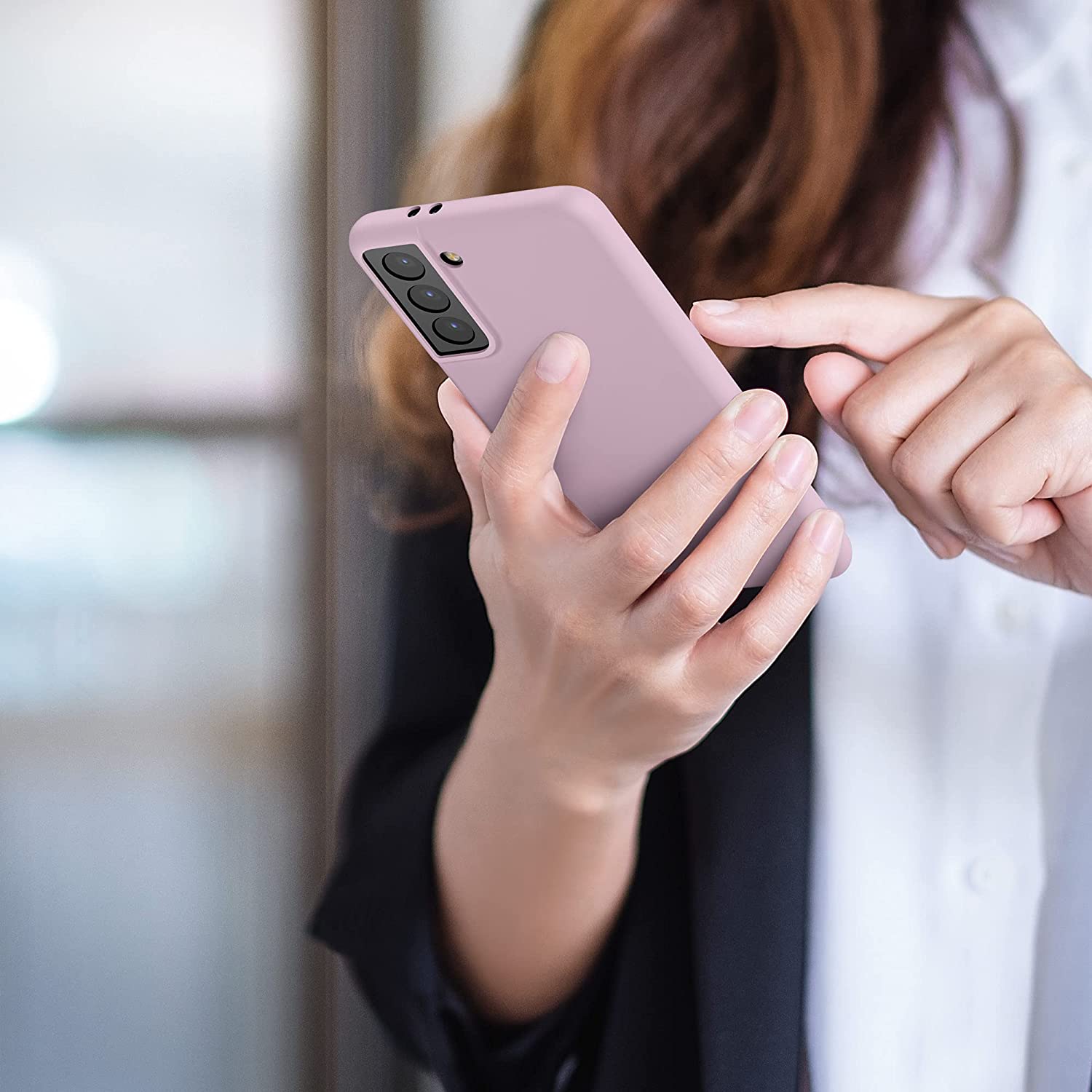 KW Samsung Galaxy S21 Θήκη Σιλικόνης TPU - Mauve - 54055.140