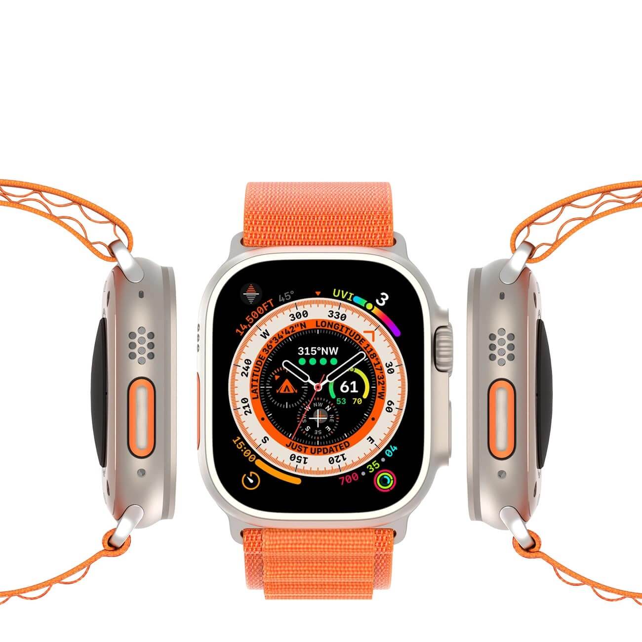 Dux Ducis Λουράκι Apple Watch 2 / 3 / 4 / 5 / 6 / 7 / 8 / 9 / SE - 38 / 40 / 41 mm GS Version Steel Buckle Sport Λουράκι από Νάυλον - Orange