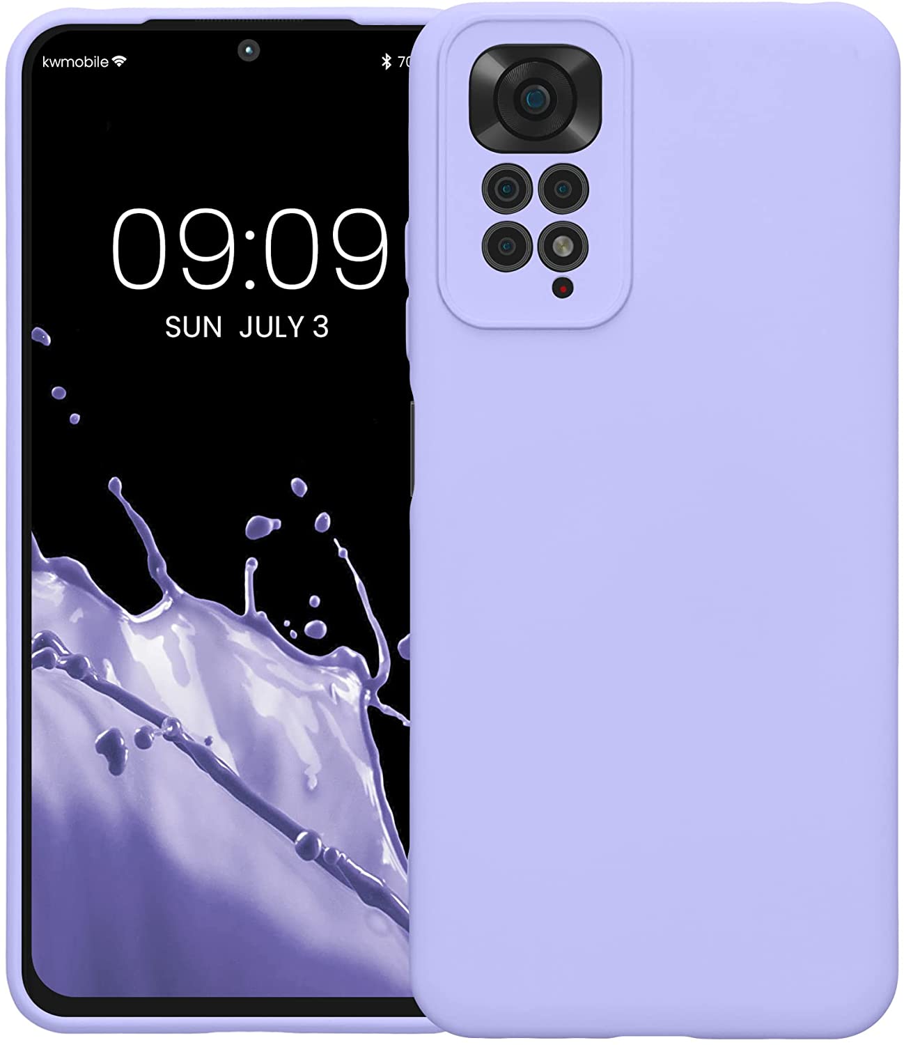 KW Xiaomi Redmi Note 11 / Redmi Note 11S Θήκη Σιλικόνης Rubber TPU - Light Lavender - 57918.139