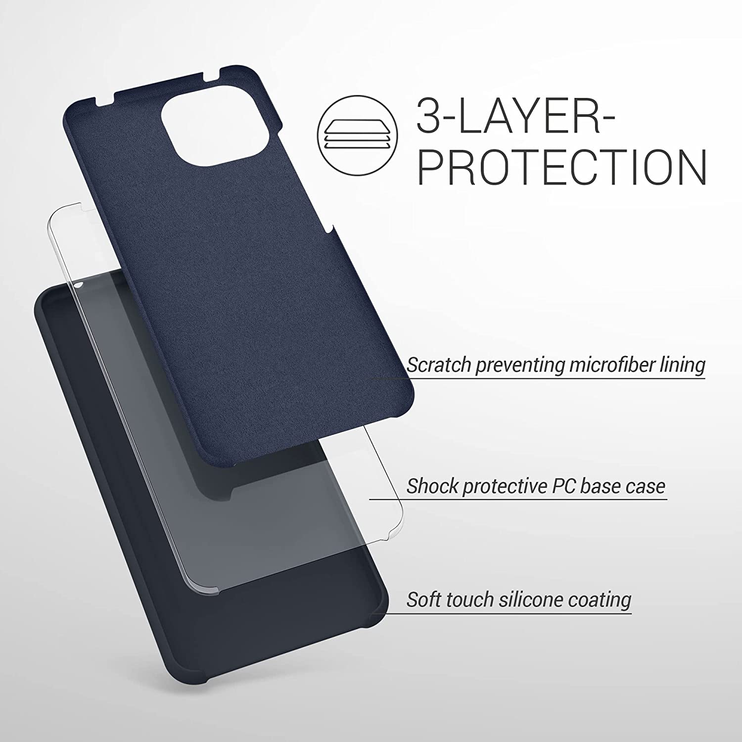 KW Xiaomi Mi 11 Lite / Mi 11 Lite 5G Θήκη Σιλικόνης Rubber TPU - Blueberry Blue - 54730.186