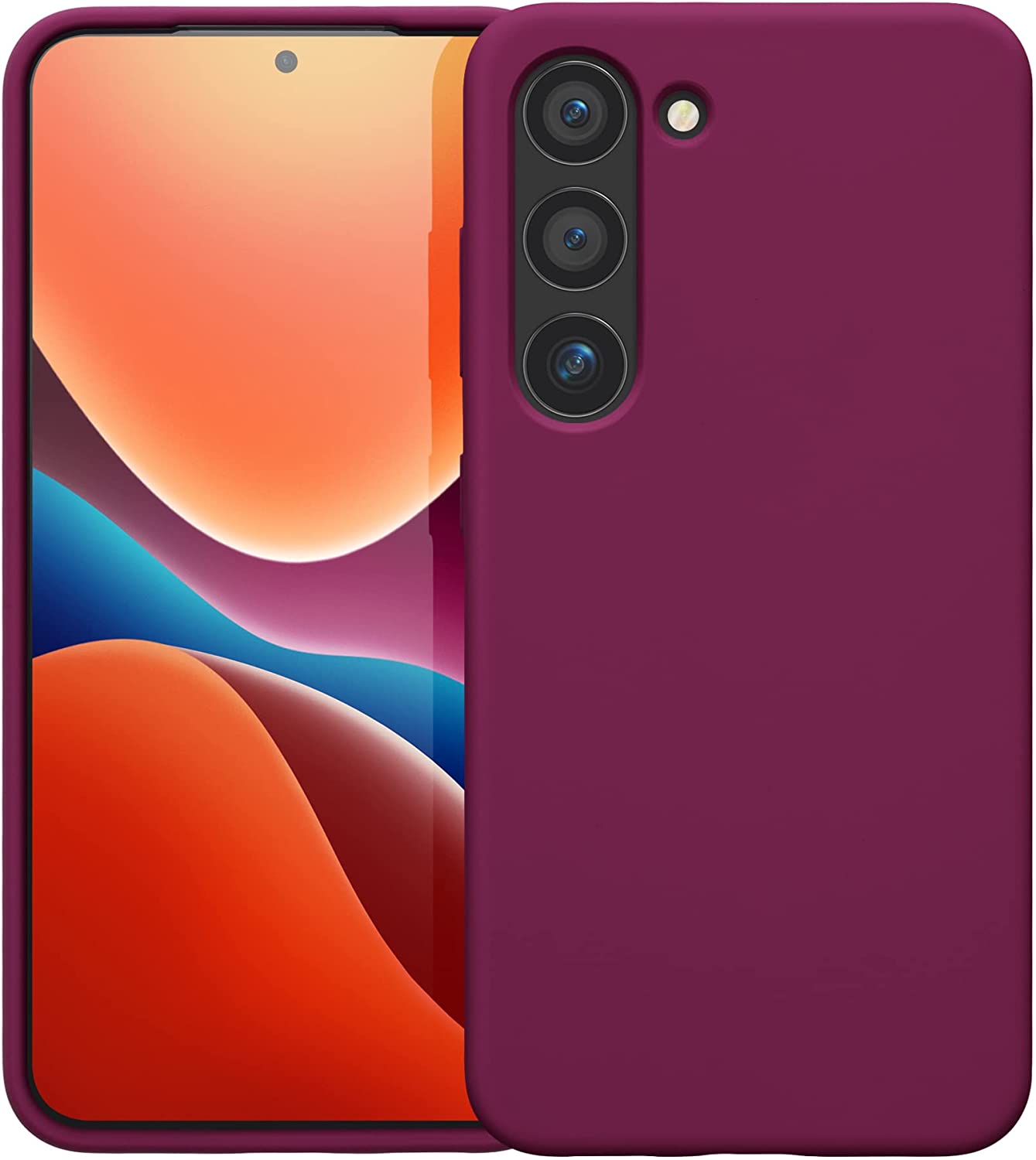 KW Samsung Galaxy S23 Θήκη Σιλικόνης Rubberized TPU - Bordeaux Purple - 60273.187