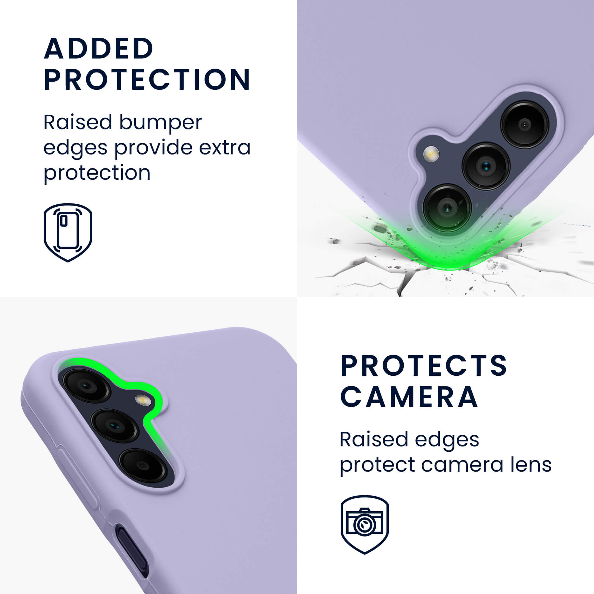 KW Samsung Galaxy A15 4G / A15 5G Θήκη Σιλικόνης Rubberized TPU - Lavender