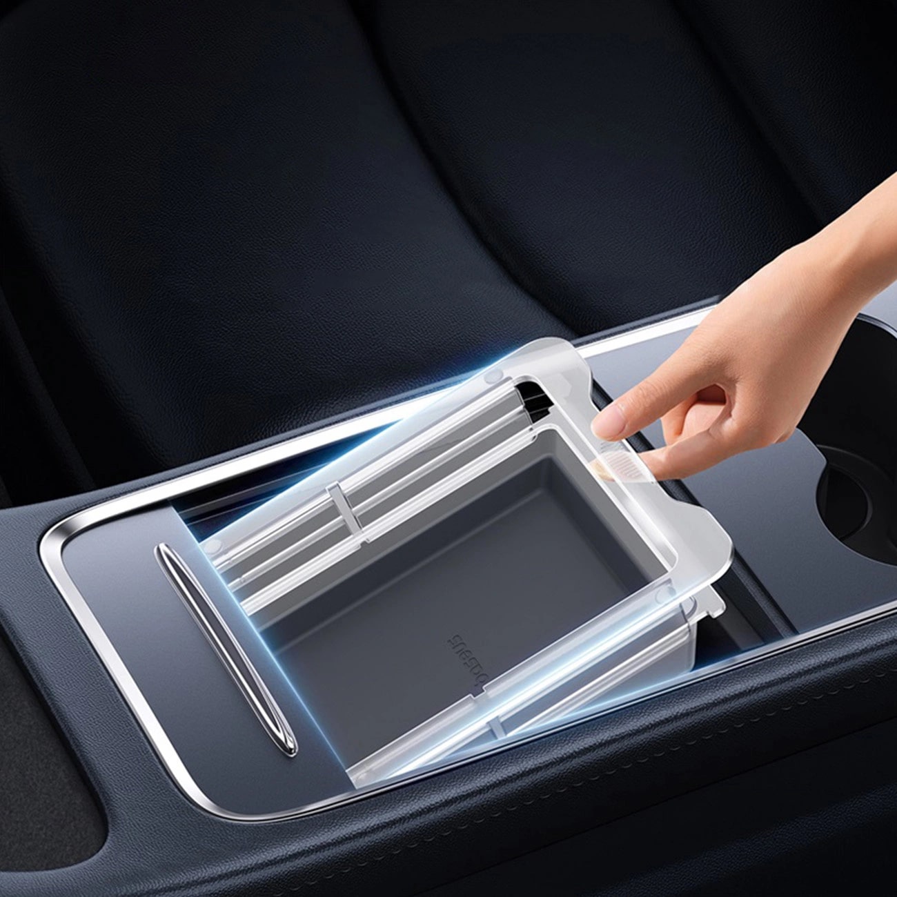 Baseus T-Space Series Θήκη Οργάνωσης Αυτοκινήτου για Tesla Model 3 / Y - Grey