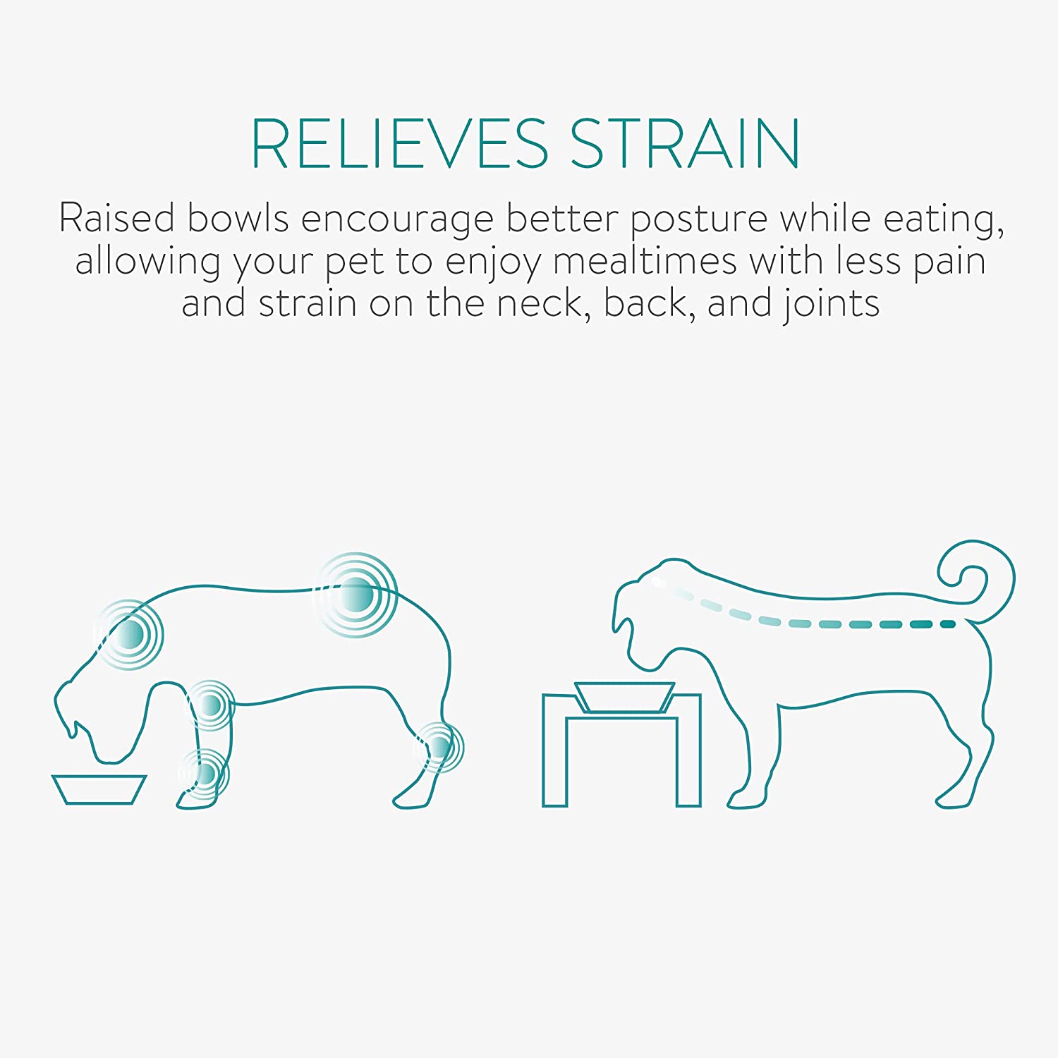 Navaris Dog Bowl Feeding Stand - Ανυψωμένα Μπολ Φαγητού σε Σταντ για Κατοικίδια - 450 ml - Black - 51387.1.02