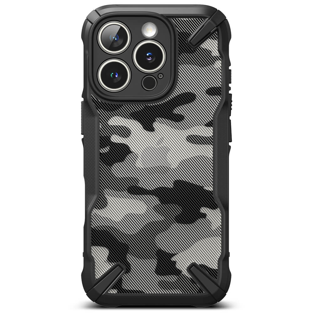 Ringke iPhone 16 Pro Max Fusion X Σκληρή Θήκη με Πλαίσιο Σιλικόνης - Camo Black
