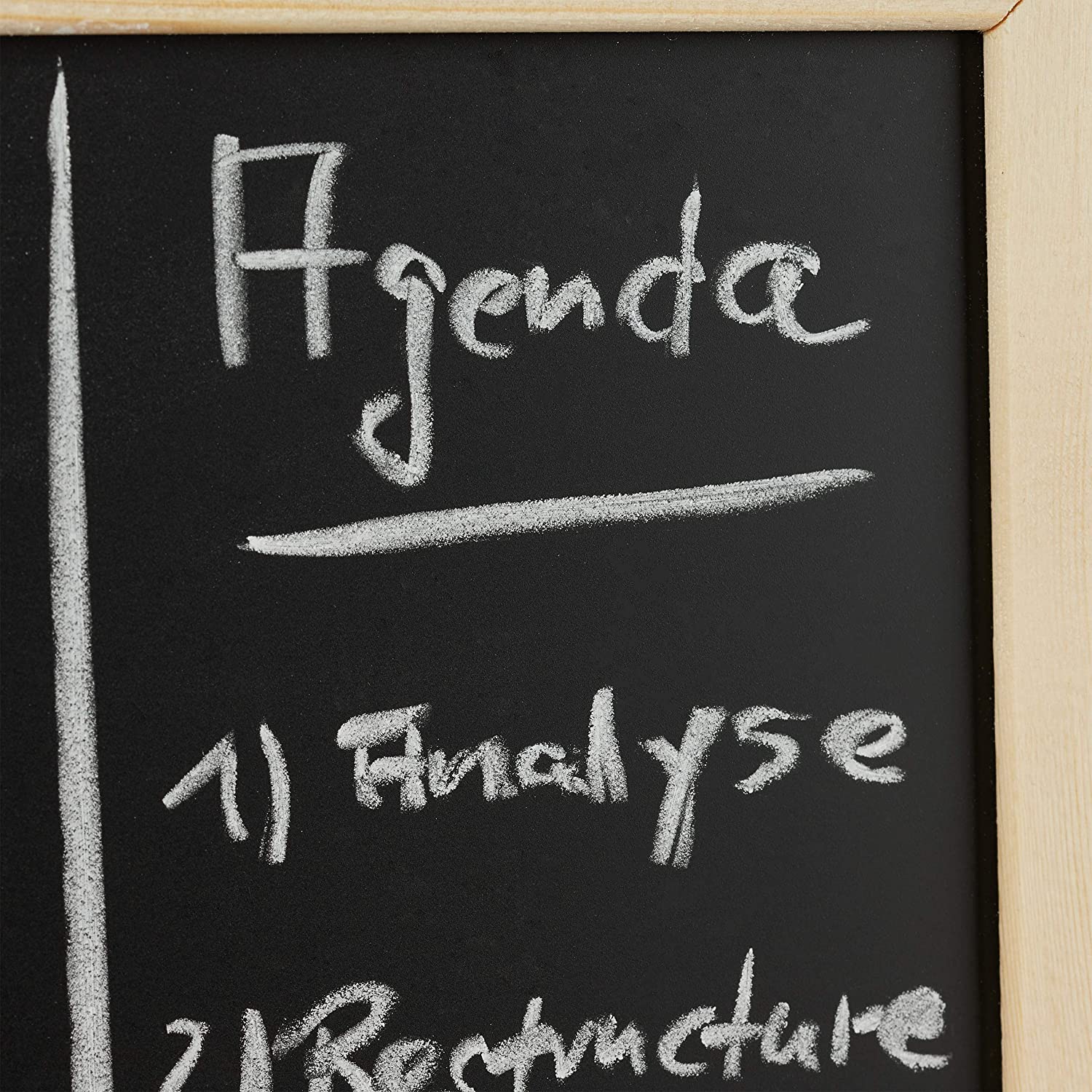 Relaxdays Μαυροπίνακας με Ξύλινη Κορνίζα - 40 x 60cm - Black - 4052025935474