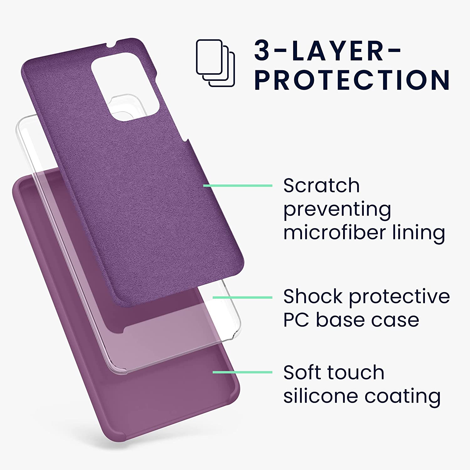 KW Samsung Galaxy A52 / A52 5G / A52s 5G Θήκη Σιλικόνης Rubber TPU - Orchid Purple - 54347.235