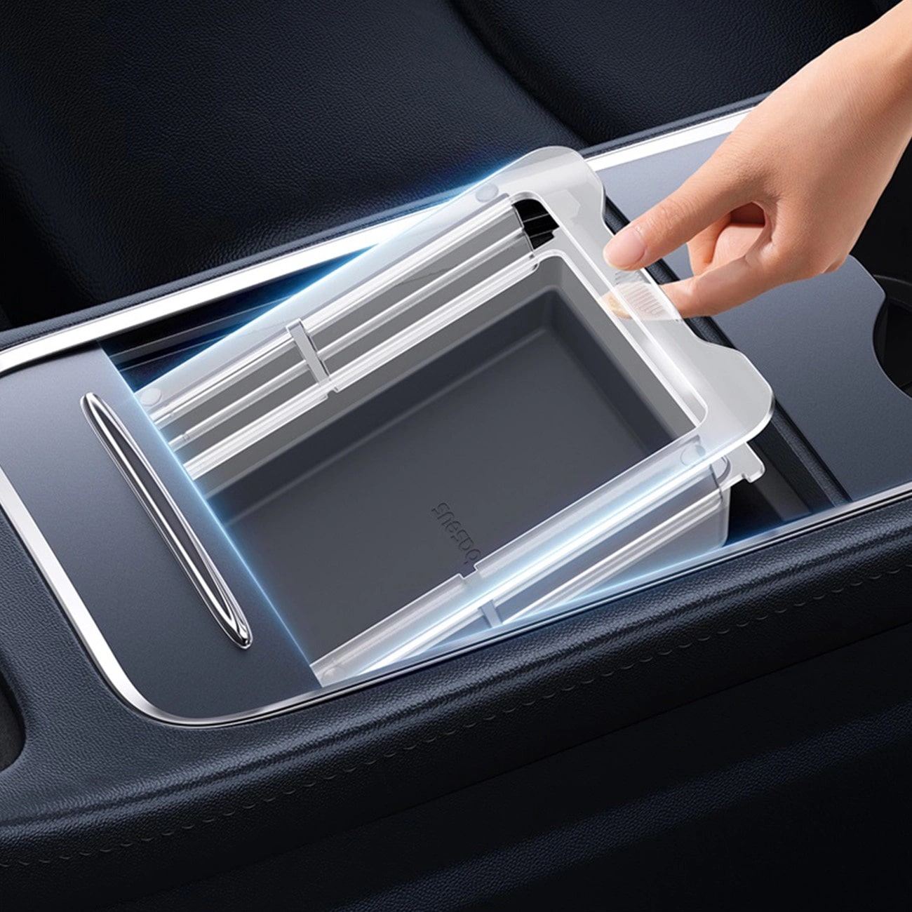 Baseus T-Space Series Θήκη Οργάνωσης Αυτοκινήτου για Tesla Model 3 / Y - Grey