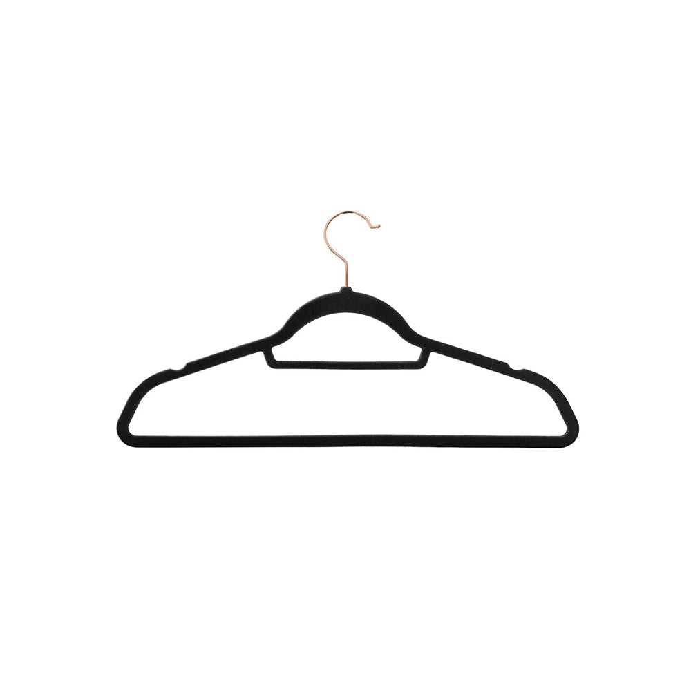 Songmics Σετ με 30 Βελούδινες Κρεμάστρες Ρούχων - Rose Gold / Black - CRF21BK30