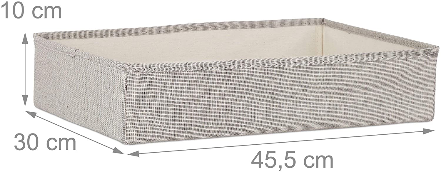 Relaxdays Ράφι από Μπαμπού με 3 Καλάθια - Natural / Grey - 4052025214777