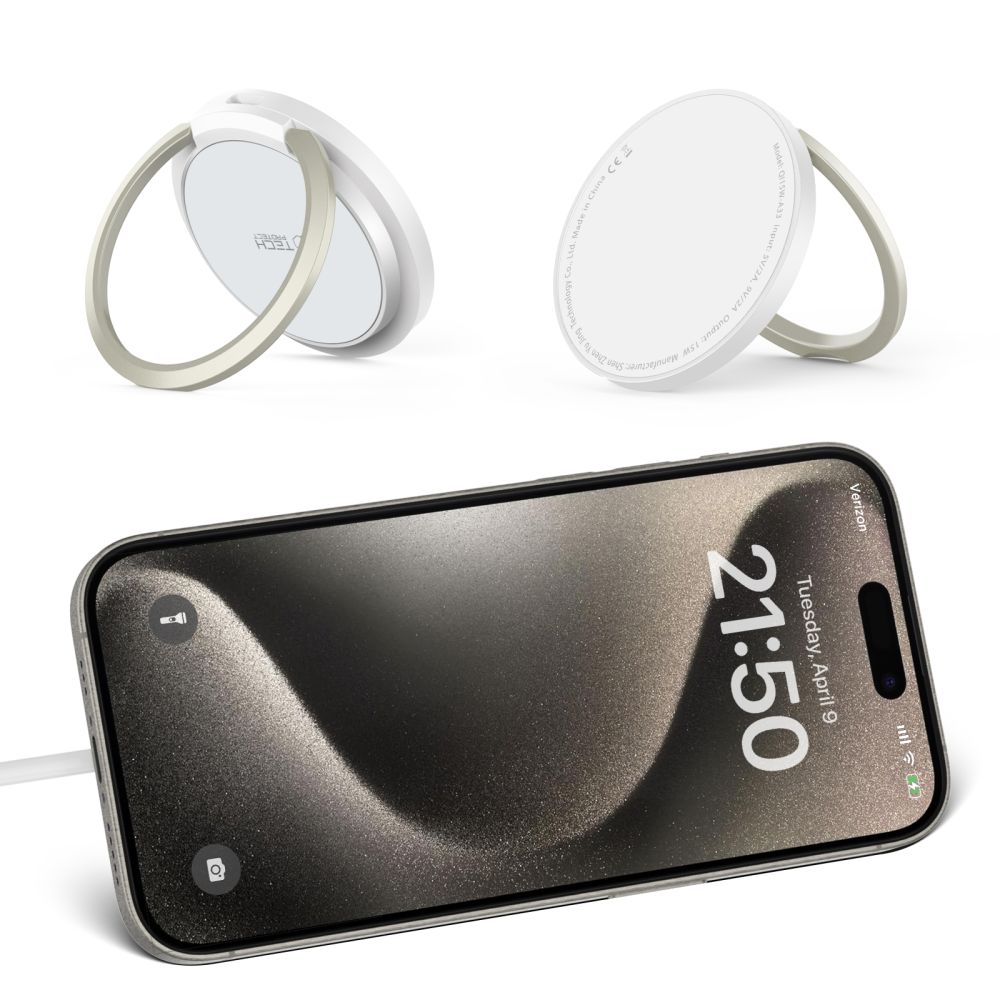 Tech-Protect QI15W-A33 15W Ασύρματος Φορτιστής MagSafe - White