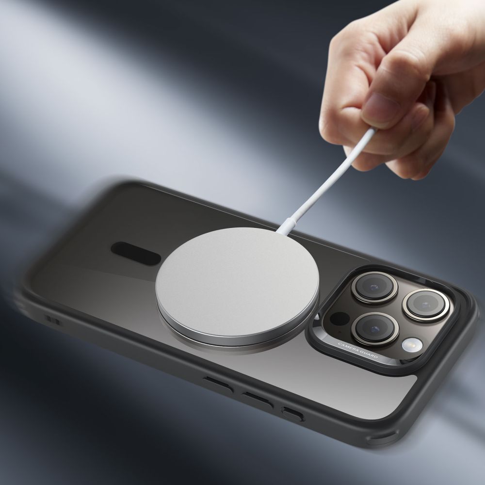 ESR iPhone 15 Pro Max Classic Hybrid Halolock Σκληρή Θήκη με Πλαίσιο Σιλικόνης και MagSafe - Διάφανη / Black