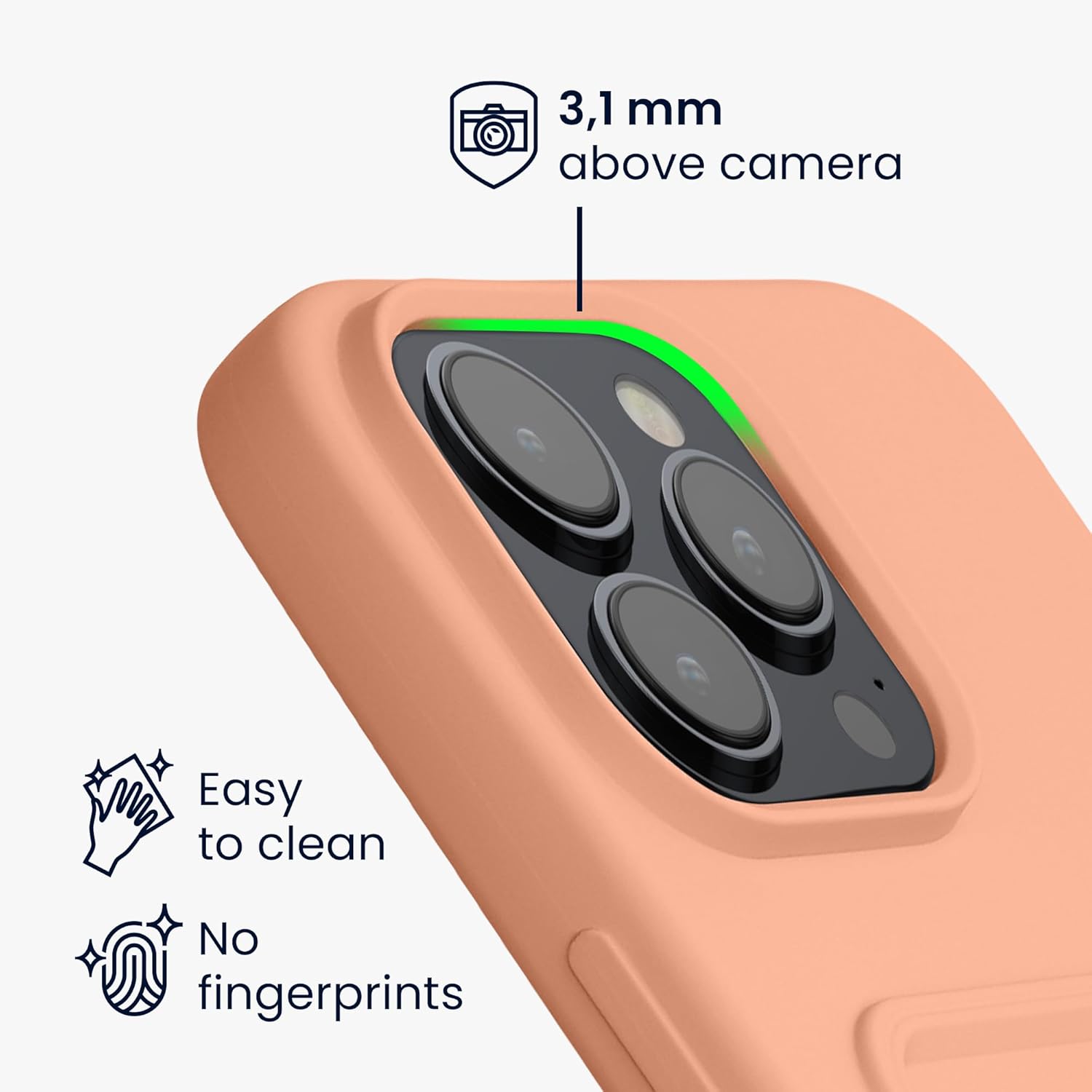 KW iPhone 15 Pro Max Θήκη Σιλικόνης TPU με Υποδοχή για Κάρτα - Grapefruit Pink