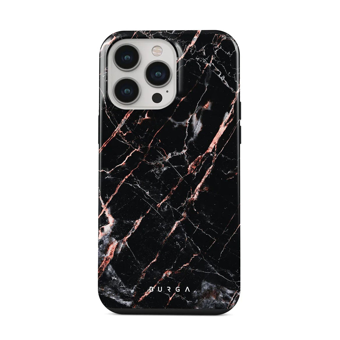 Burga iPhone 14 Pro Fashion Tough Σκληρή Θήκη - Rose Gold Marble