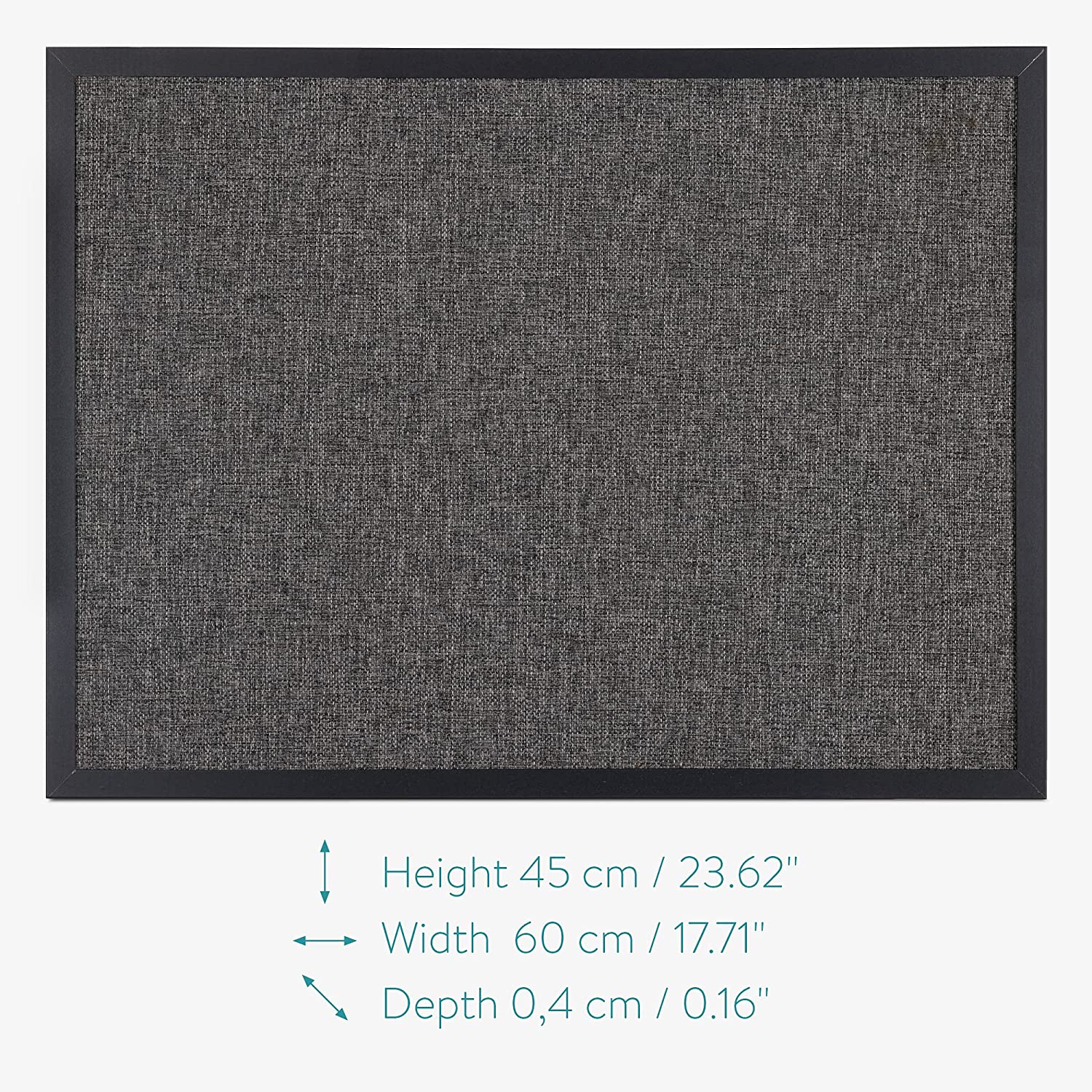 Navaris Πίνακας Ανακοινώσεων από Ύφασμα - 60 x 45cm - Grey - 53946.6.22