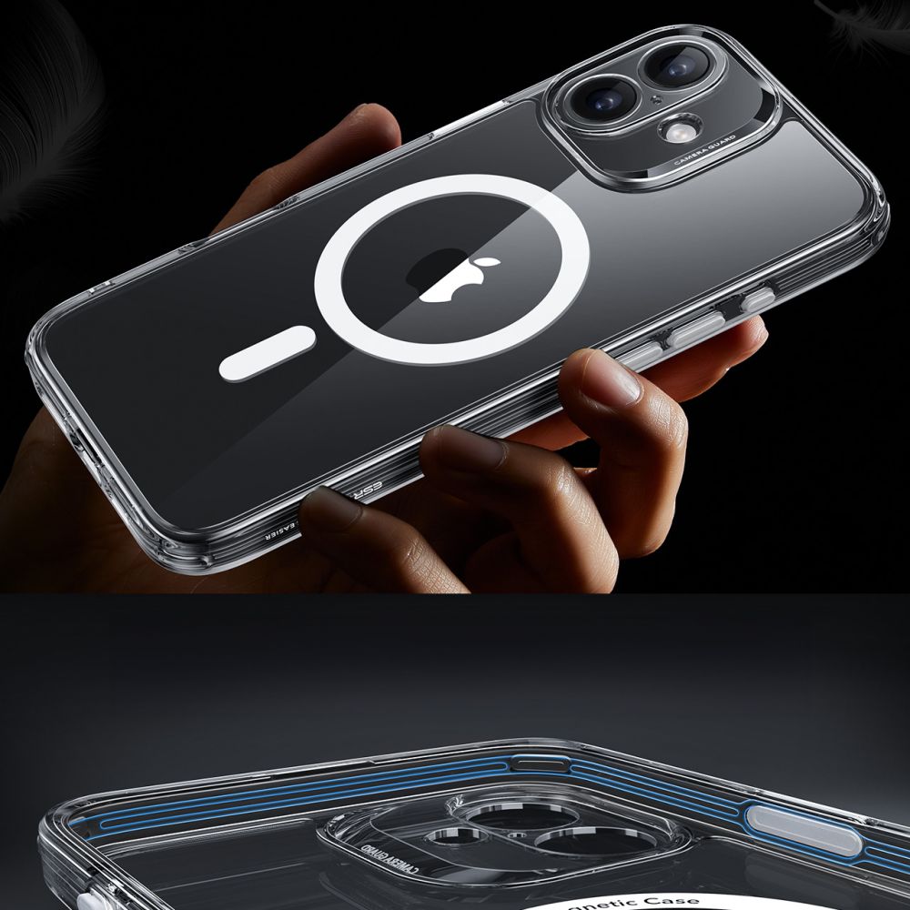 ESR iPhone 16 - Classic Pro Halolock - Σετ με 1 Αντιχαρακτικό Γυαλί Οθόνης και Θήκη MagSafe - Διάφανη