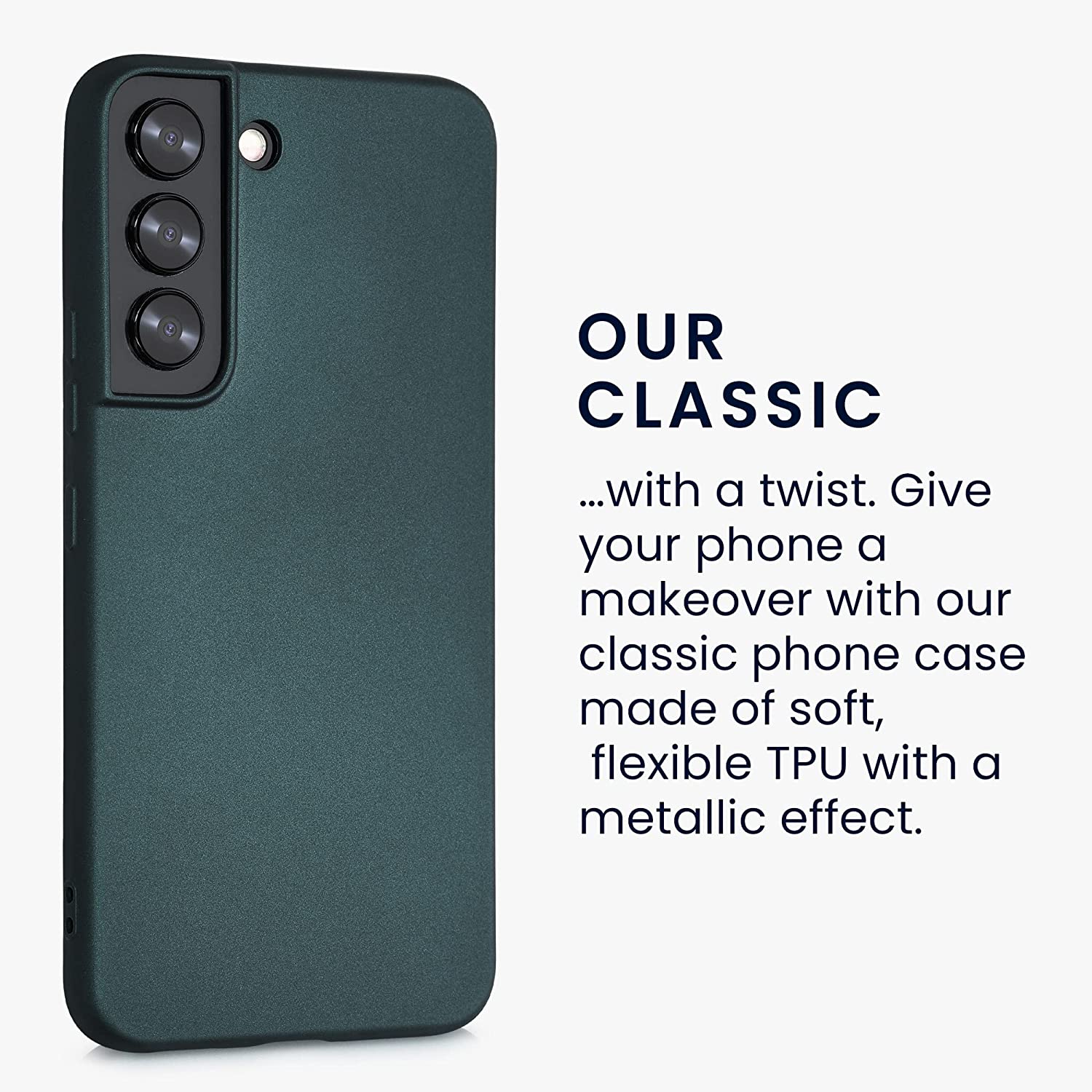 KW Samsung Galaxy S22 Θήκη Σιλικόνης - Metallic Petrol - 56757.14