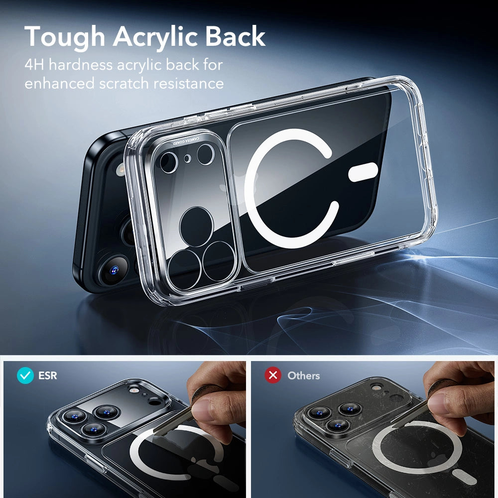 ESR iPhone 17 Pro Max - Σετ με Classic Hybrid MagSafe Σκληρή Θήκη με Πλαίσιο Σιλικόνης και Αντιχαρακτικό Γυαλί Οθόνης - Διάφανη