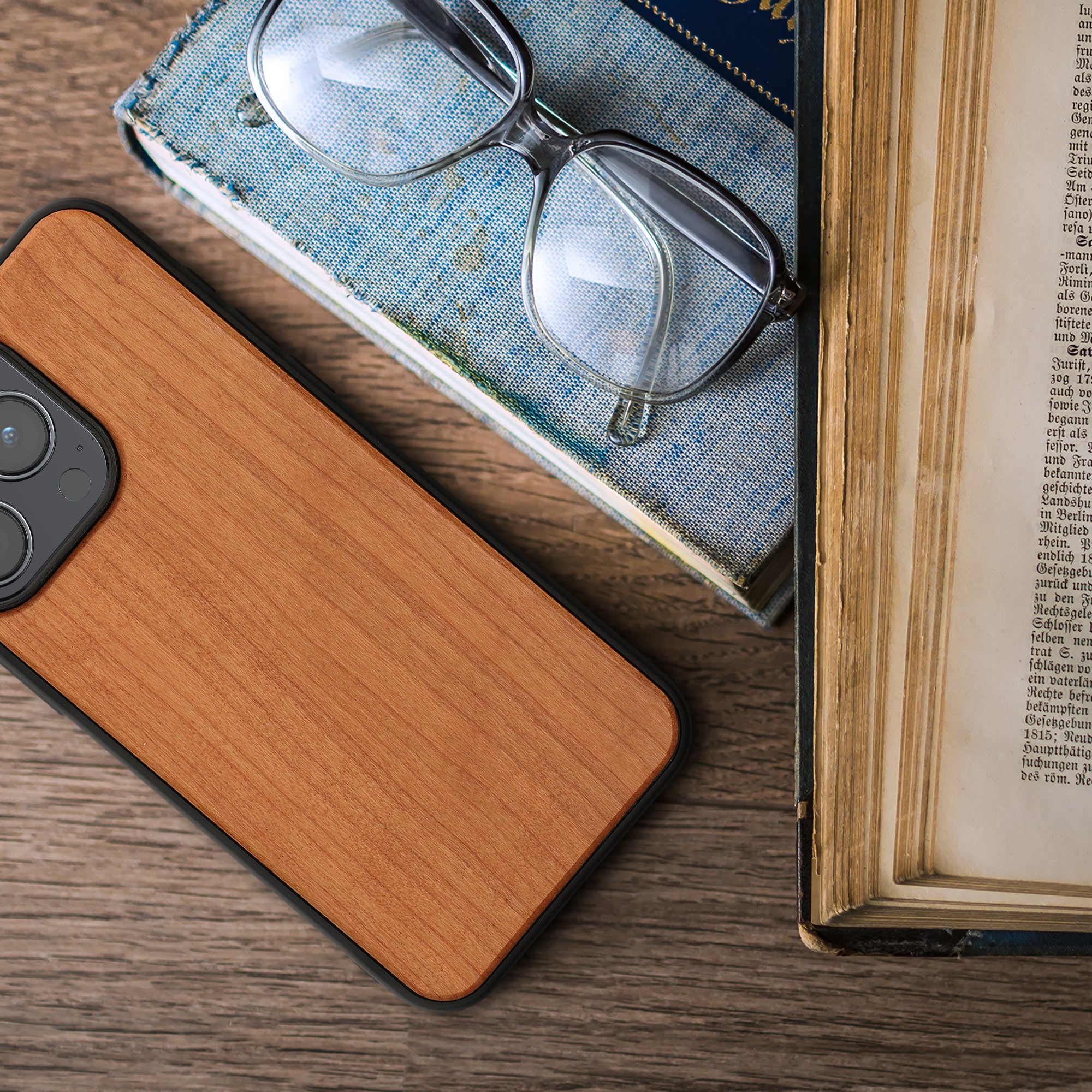 KW iPhone 15 Pro Max Θήκη από Φυσικό Ξύλο - Brown