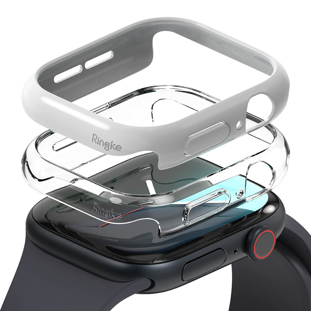 Ringke Θήκη Apple Watch 10/11 - 46mm Slim - 2 Τεμάχια - Διάφανη - Light Gray / Διάφανη