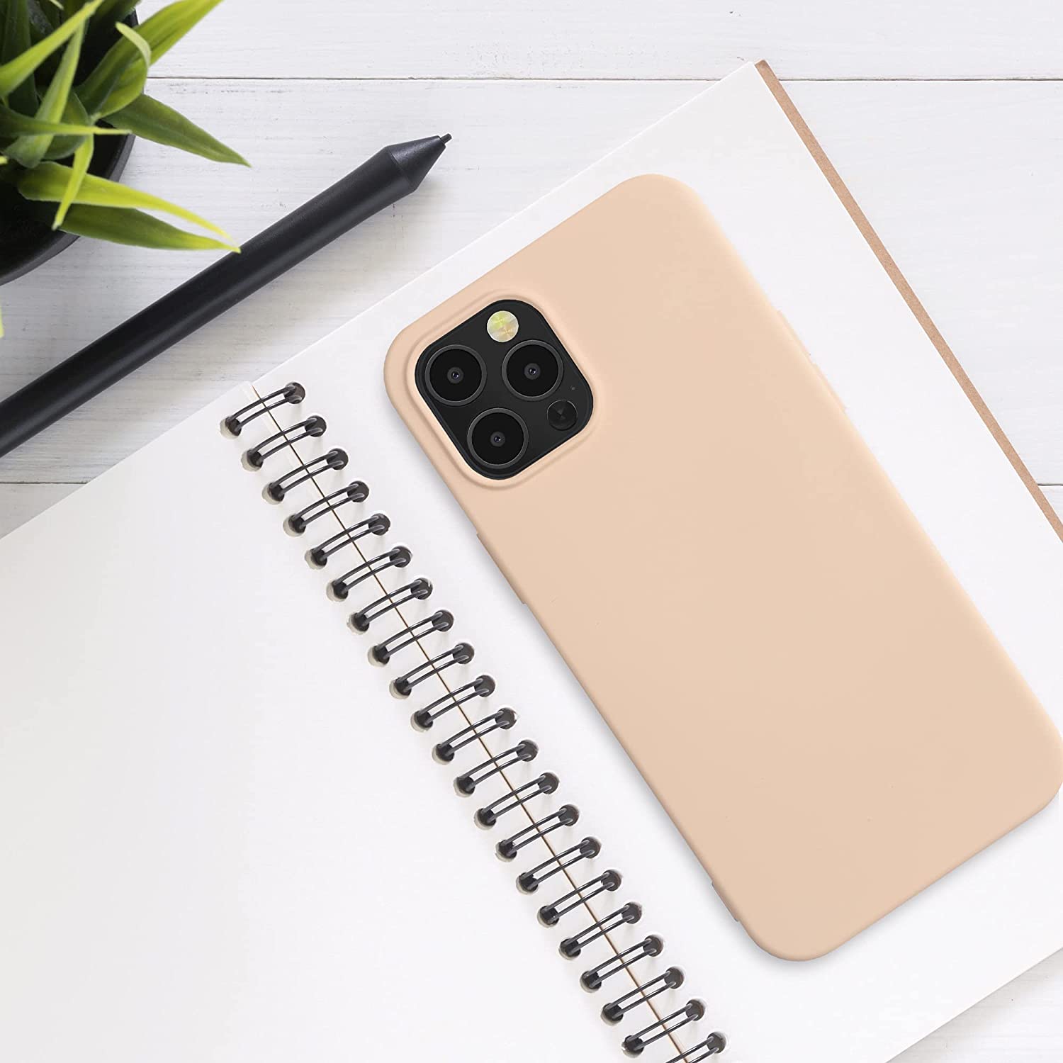 KW iPhone 12 Pro Max Θήκη Σιλικόνης Rubberized TPU - Mother of Pearl - 52714.154