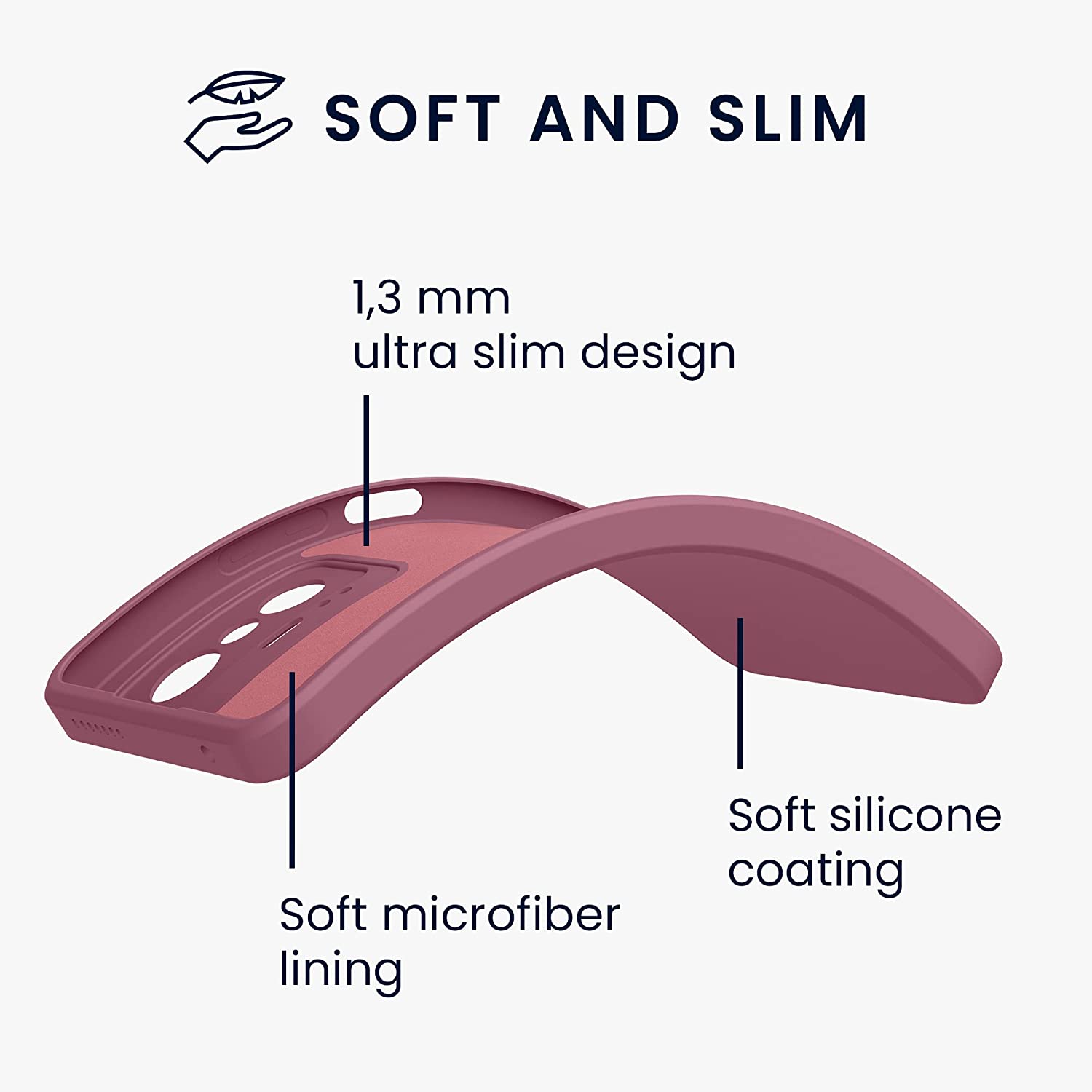 KW Xiaomi 11T / 11T Pro Θήκη Σιλικόνης Rubberized TPU - Deep Rusty Rose - 56573.167