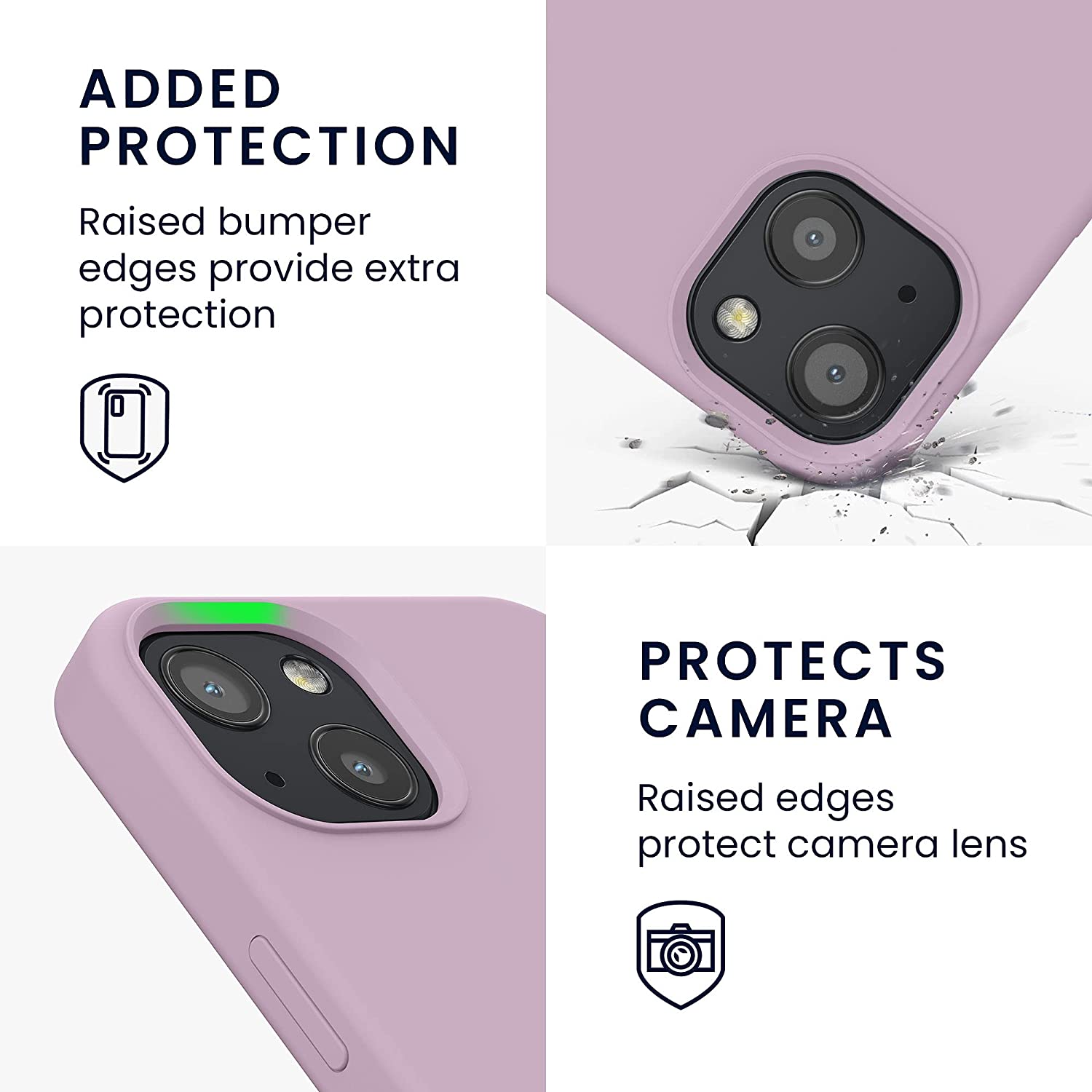 KW iPhone 13 Θήκη Σιλικόνης Rubberized TPU - Mauve - 55878.140