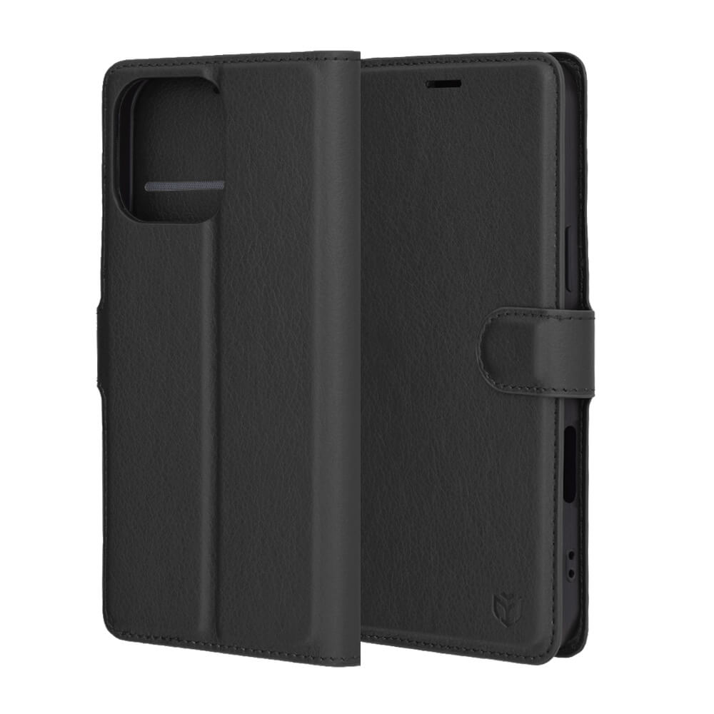Techsuit iPhone 16 Pro Max - Leather Folio - Θήκη Πορτοφόλι από Δερματίνη με Stand - Black
