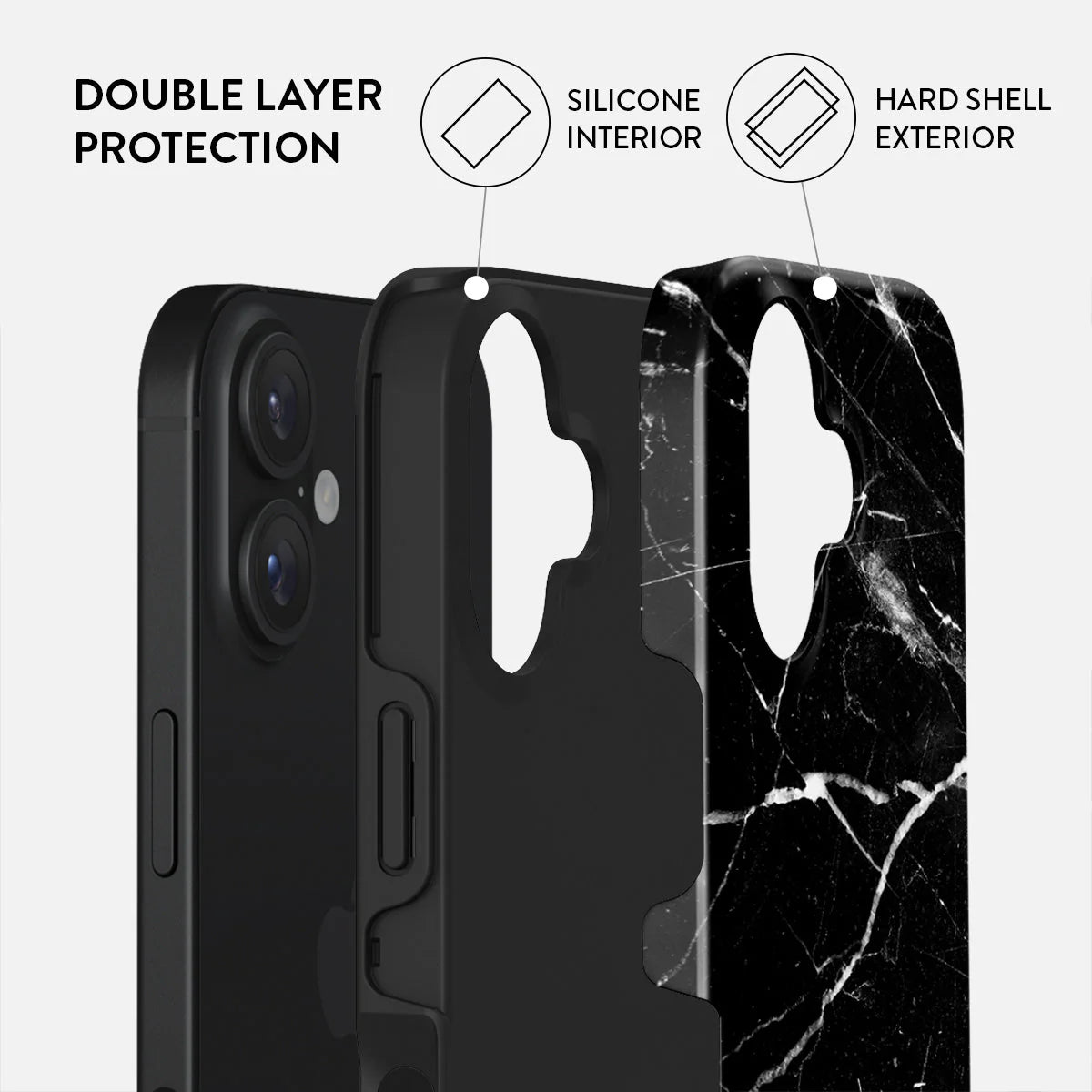 Burga iPhone 16 Plus Fashion Tough MagSafe Σκληρή Θήκη με MagSafe - Noir Origin