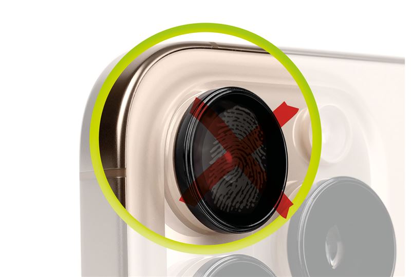 Mobile Origin Easy Lens Guards iPhone 16e - Προστασία Κάμερας - Αντιχαρακτικό Γυαλί - Black