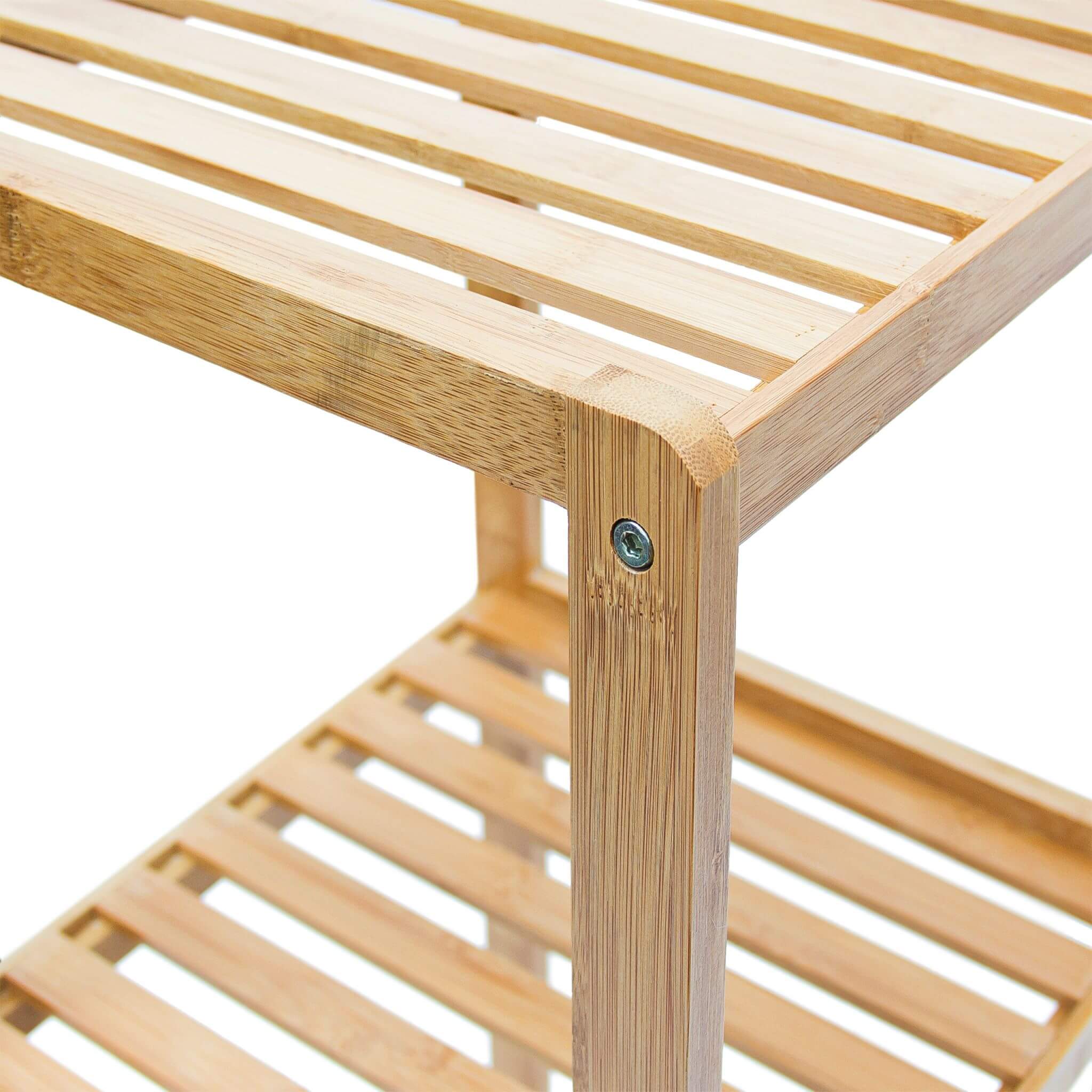 Relaxdays Ράφι Μπάνιου από Μπαμπού με 3 Ράφια - Natural - 4052025134969